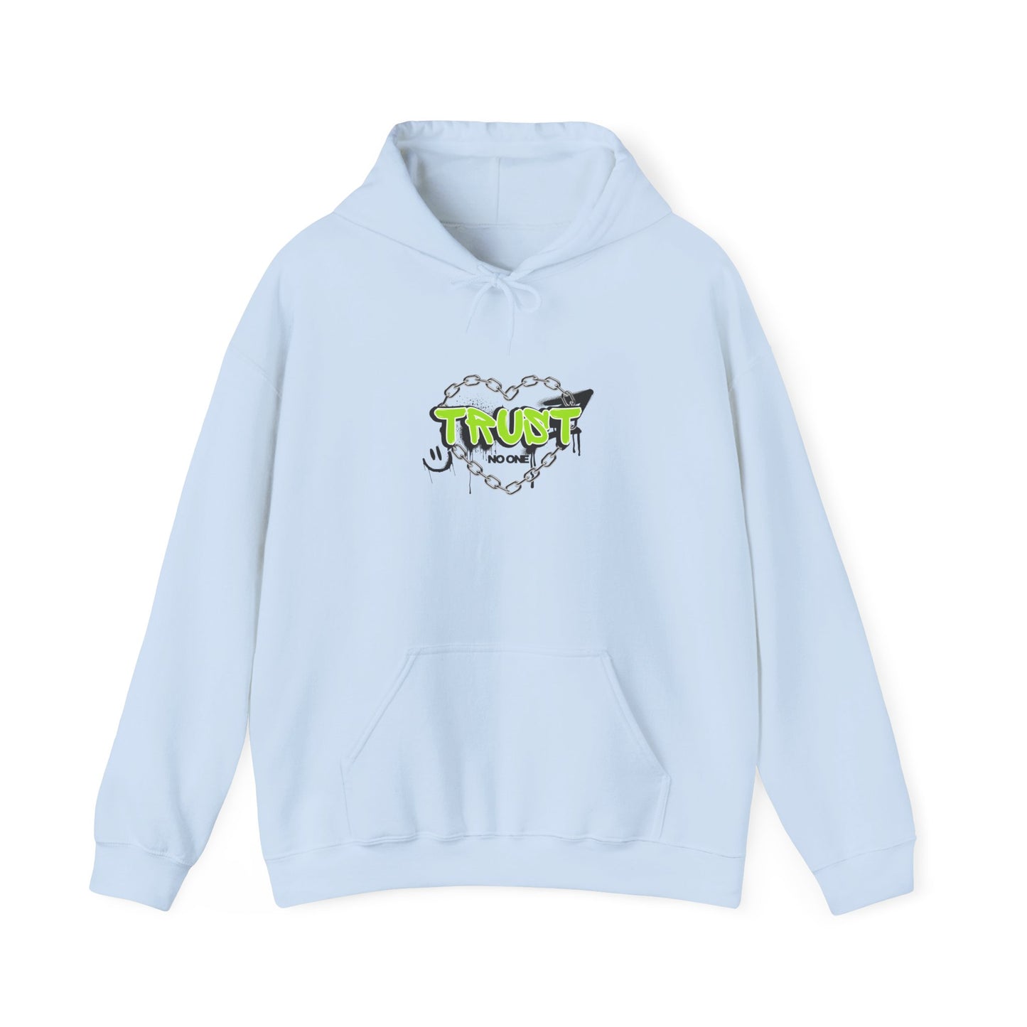 Trust No One Graphic Unisex Hoodie – Casual Streetwear for Everyday Comfort