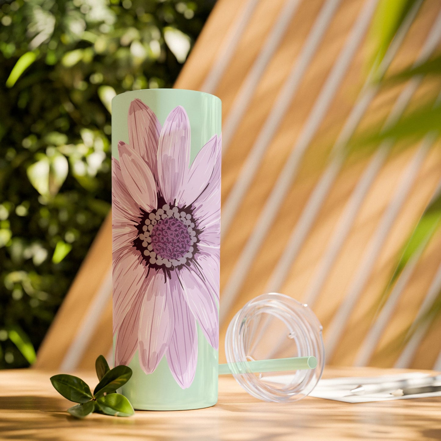 Floral Skinny Tumbler, 20oz - Stylish Drinkware for Home, Office, Gifts, Party Favors, Spring Decor