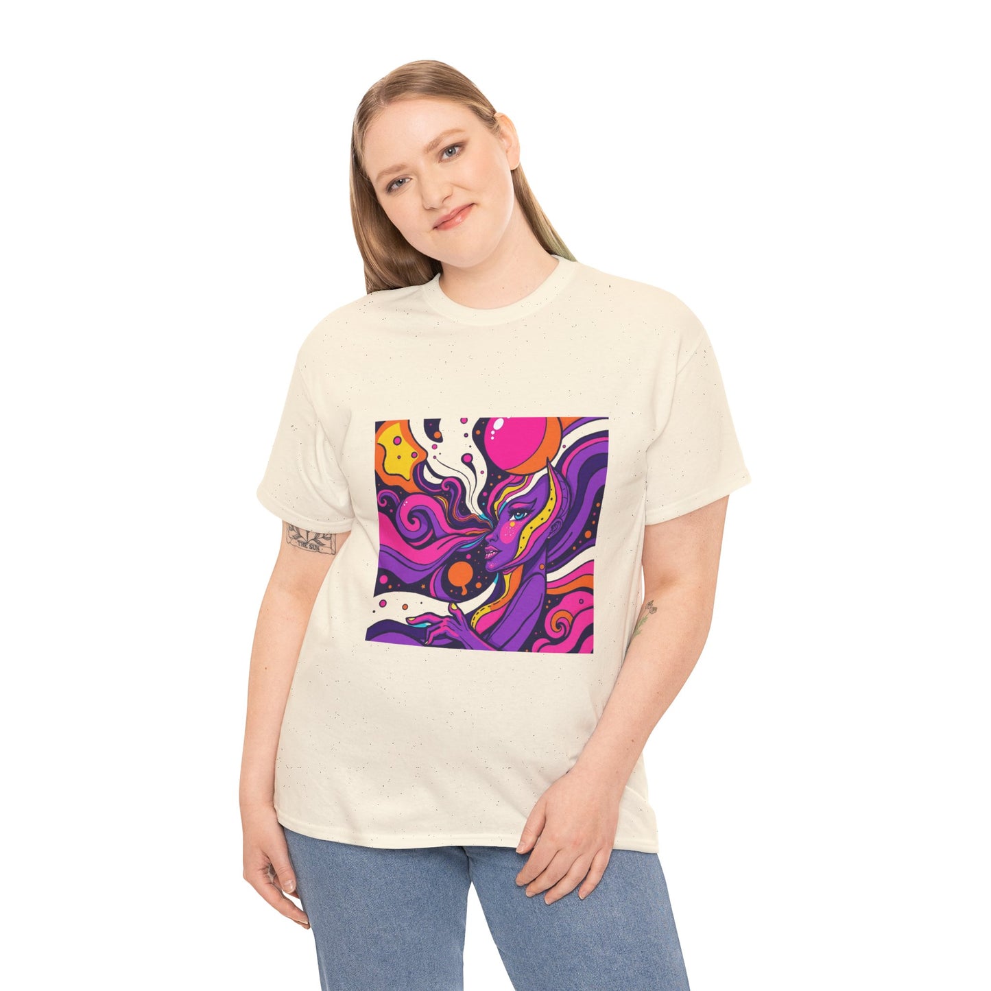 Vibrant Psychedelic Art Tee, Bohemian Graphic T-Shirt, Unisex Cotton Tee, Fashionable Casual Wear, Perfect Gift for Art Lovers