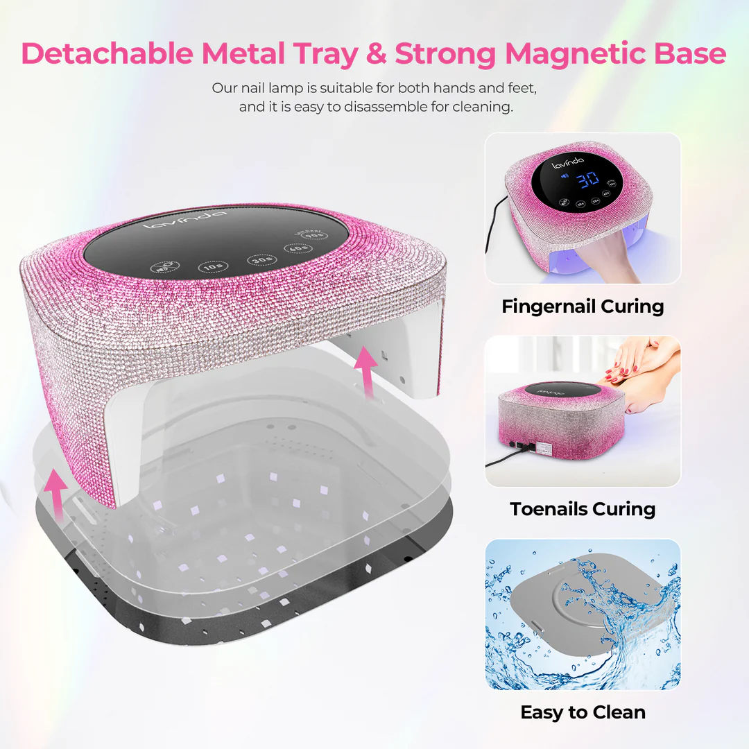 Crown™ Nail Lamp - Gradient Pink - 54W Plug-in UV/LED