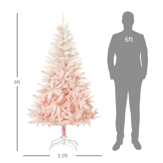 Pink PVC Artificial Christmas Tree