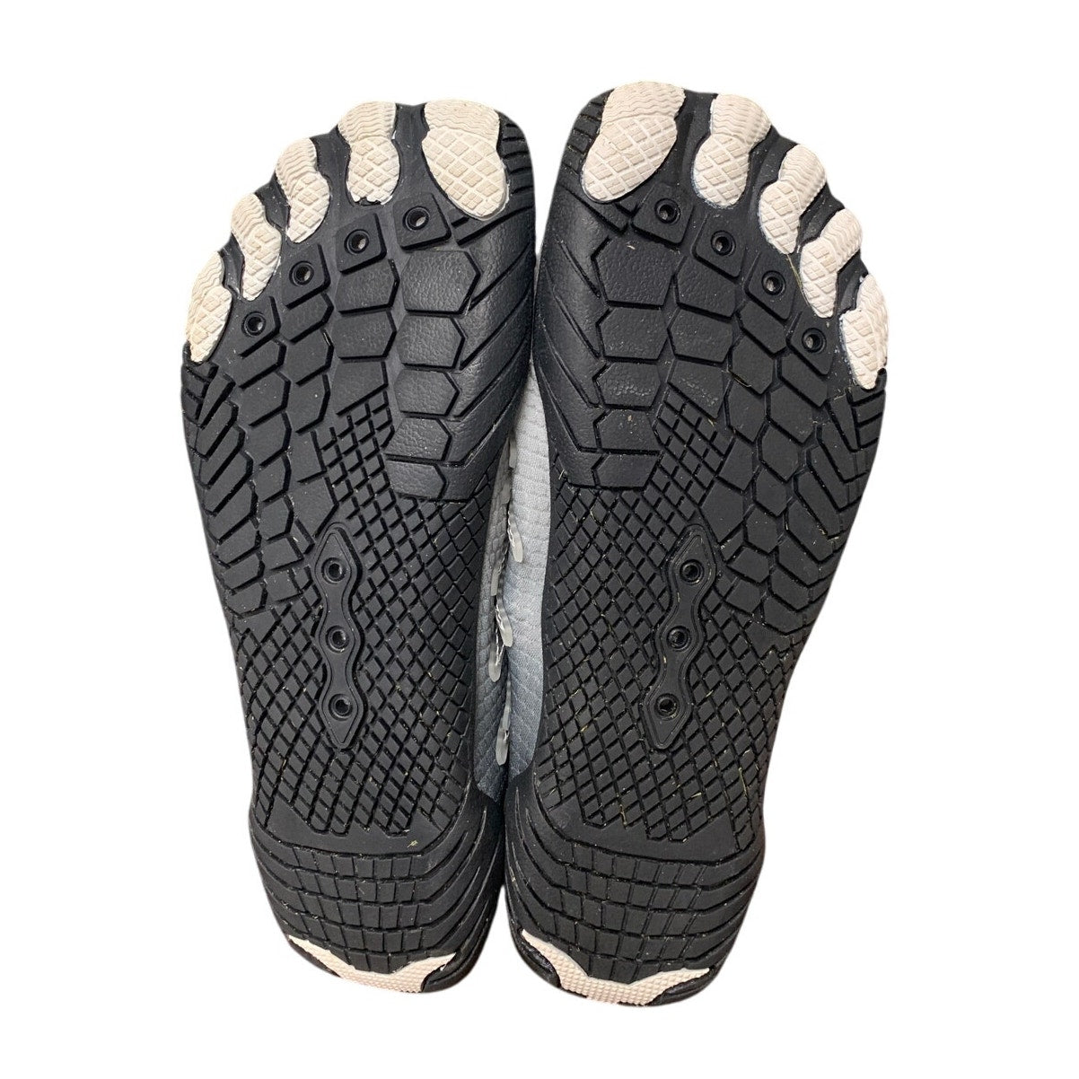 Mens Size 7 Womens 9 Black Gray Non Slip Adjustable Lace Up Aqua Water Shoes