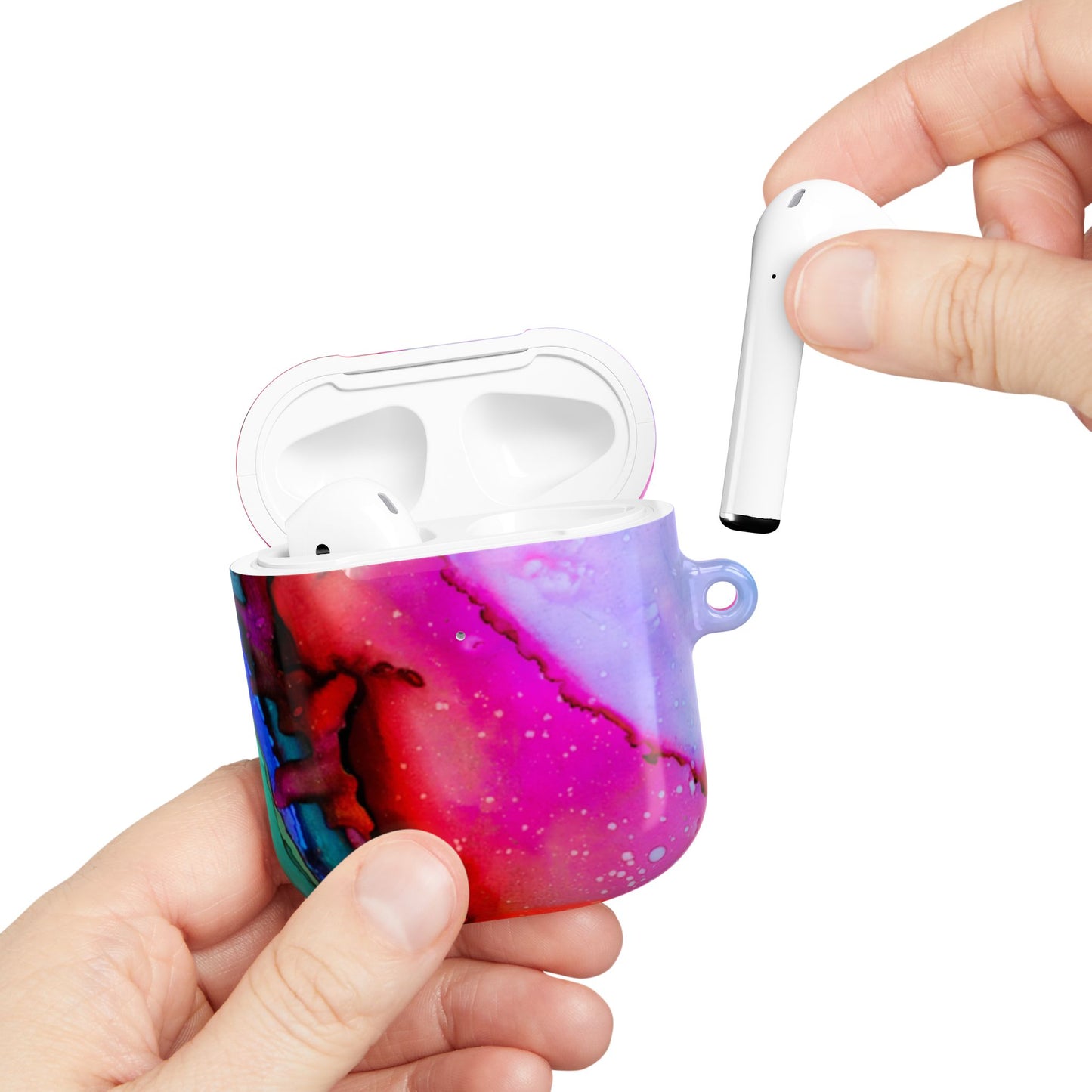 Colorful Marble AirPod Case, Trendy Tech Accessory, Gift for Music Lovers, Unique Earbud Cover for Her, Stylish AirPods Holder