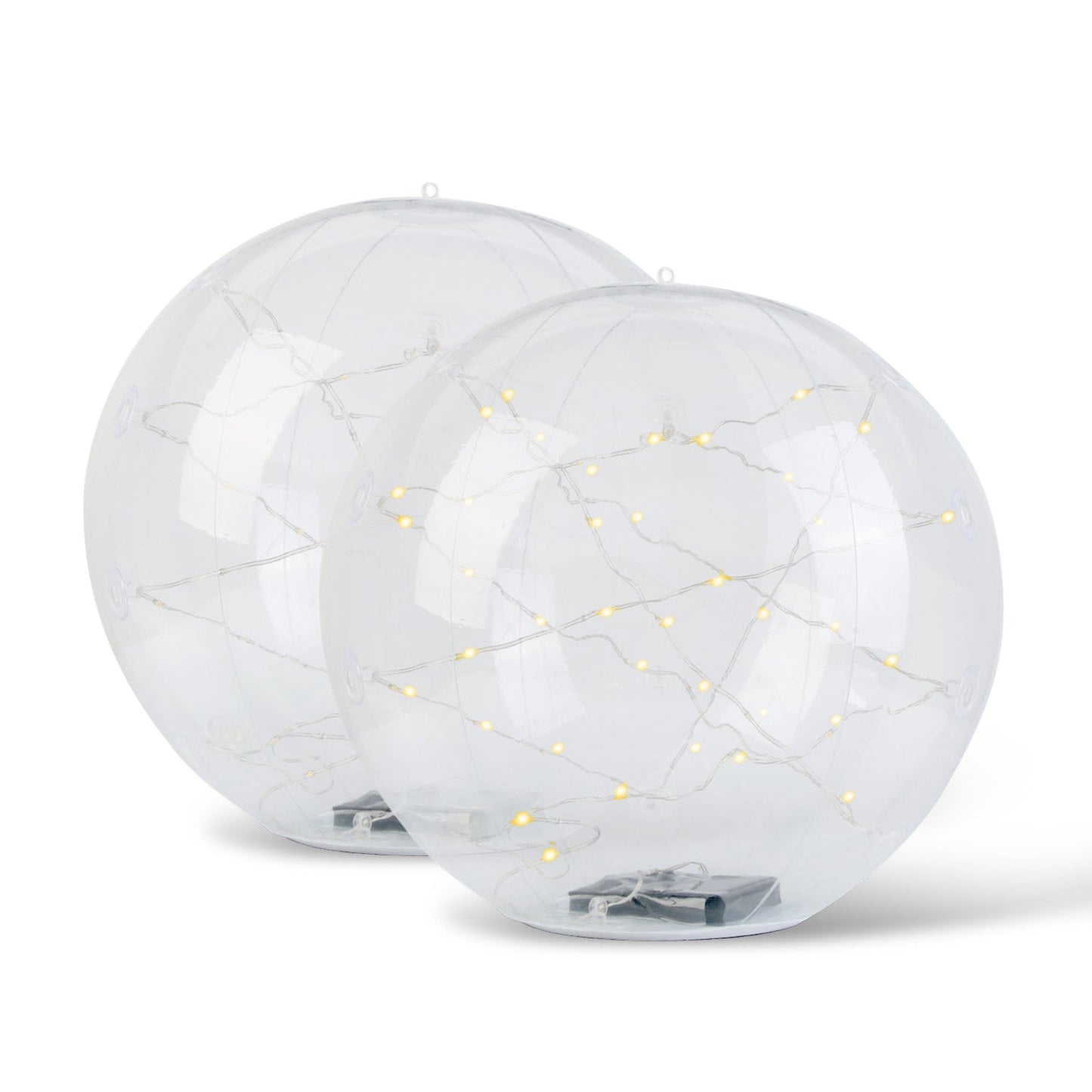2Pcs Floating Pool Lights 14in Solar Powered Pool Balls IP68 Waterproof Inflatable Pool Decoration Lights with Remote Control 3 Light Modes Timer Adju
