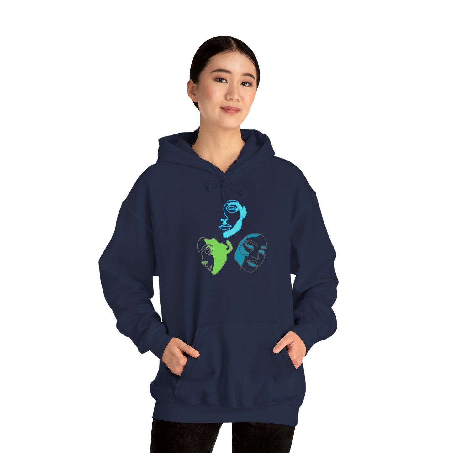 Whimsical Character Hoodie, Cozy Unisex Sweatshirt, Fun Gift for Friends, Casual Wear, Unique Art Design