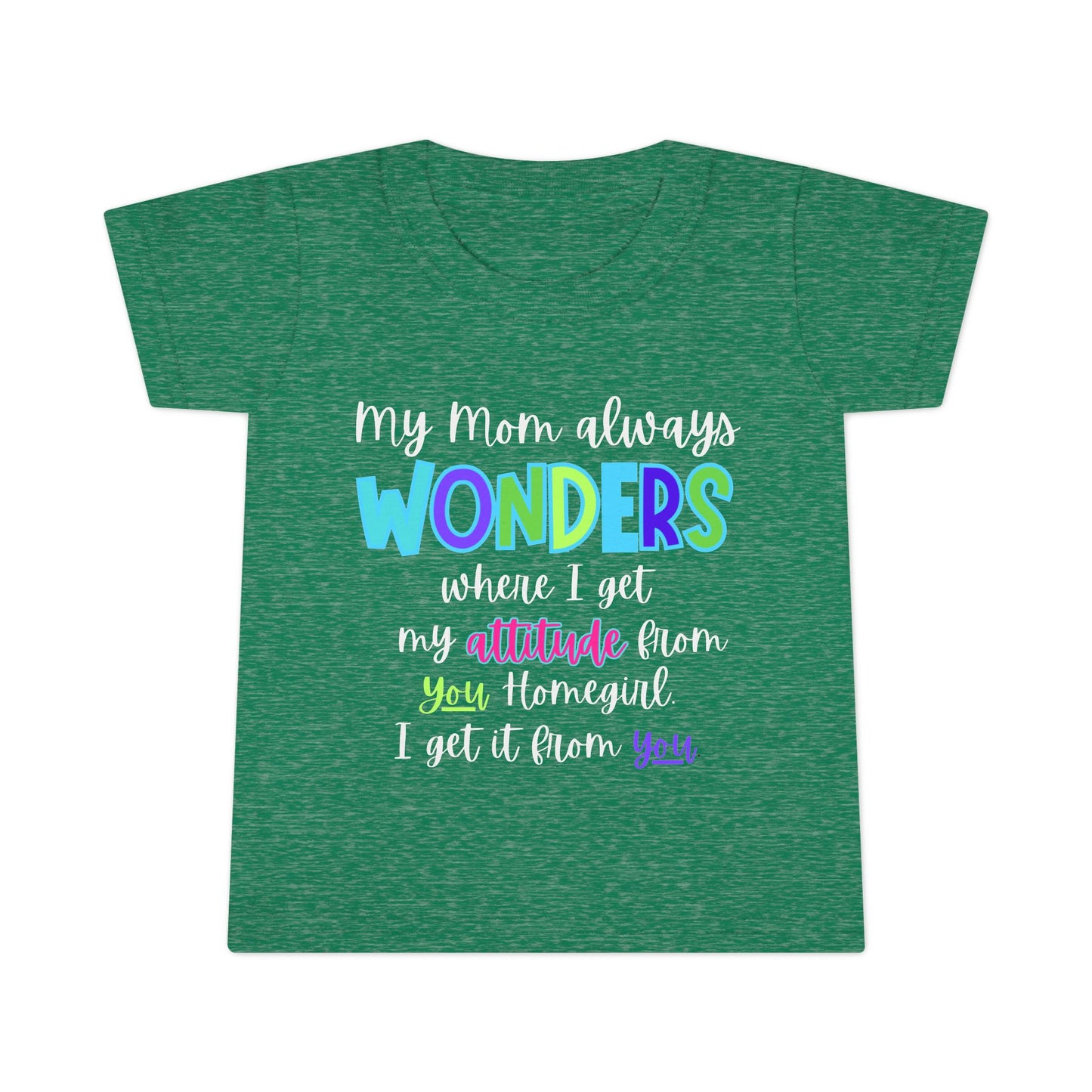 Toddler T-Shirt - My Mom Always Wonders, Cute Kids Tee, Birthday Gift, Baby Shower Gift, Fun Attitude Shirt