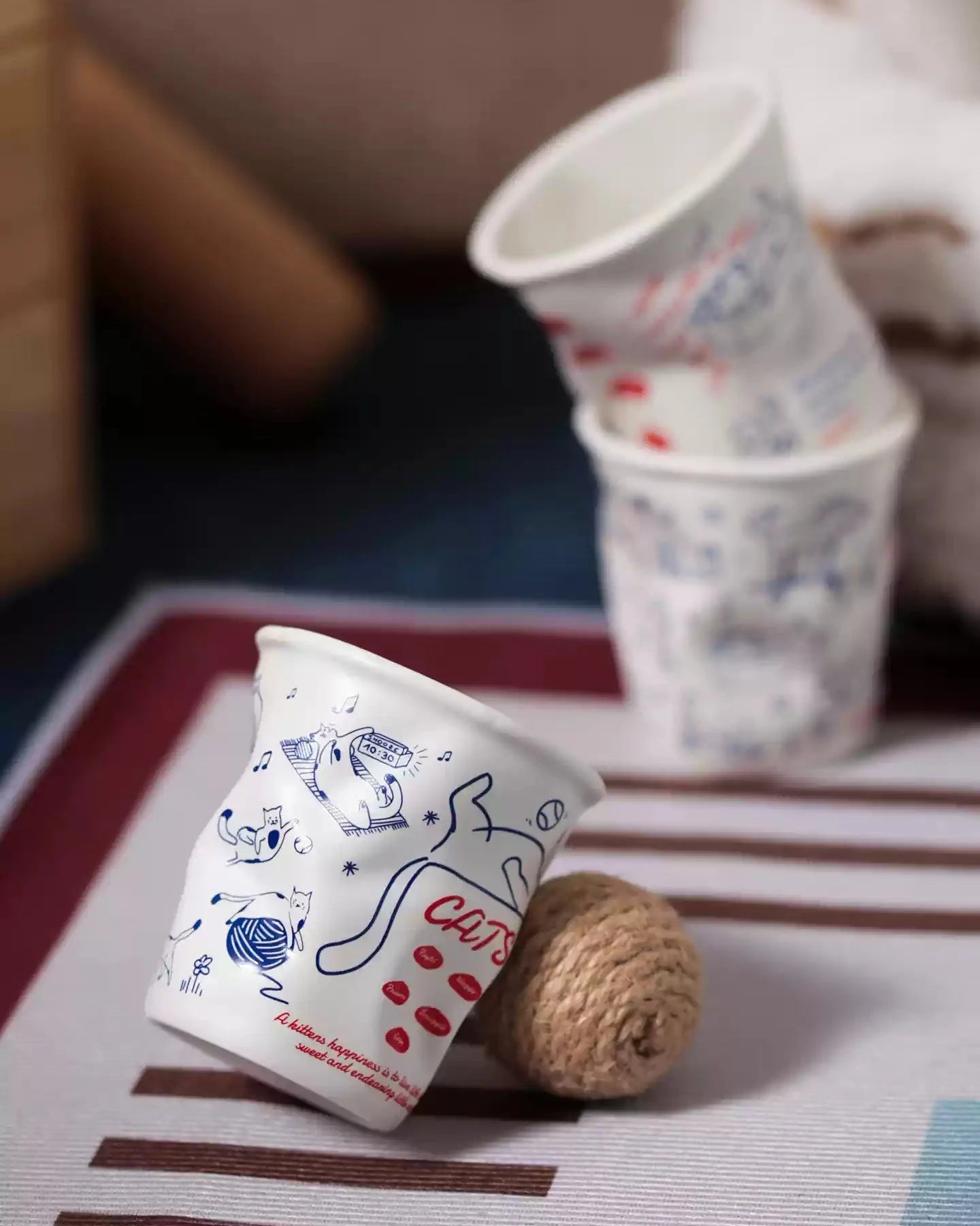 4pcs Aesthetic Coffee Cups-4