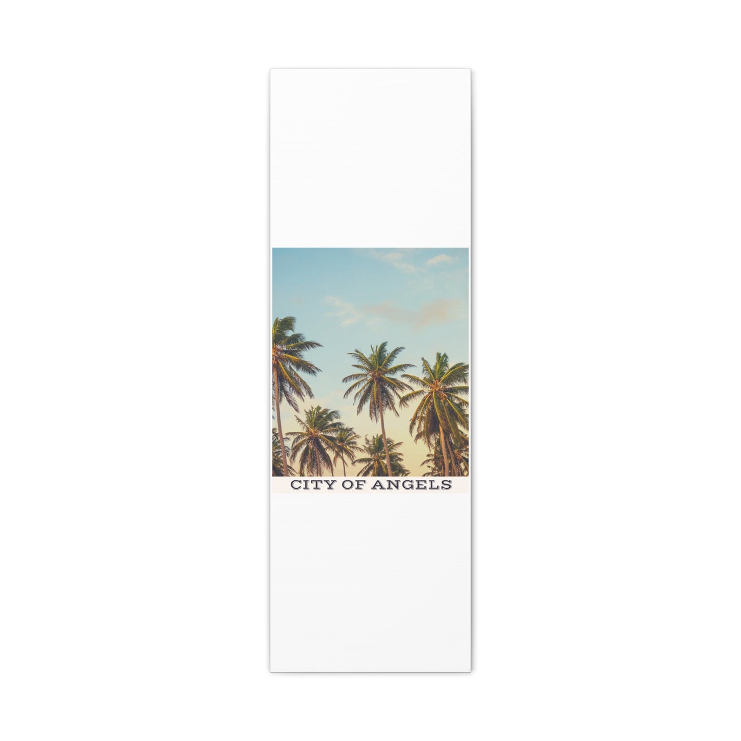 Tropical Palm Tree Canvas Print, City of Angeles Tropical Wall Art, Los Angeles Beach Decor, California Nature Photography, Home Decoration, Gift for Beach Lovers