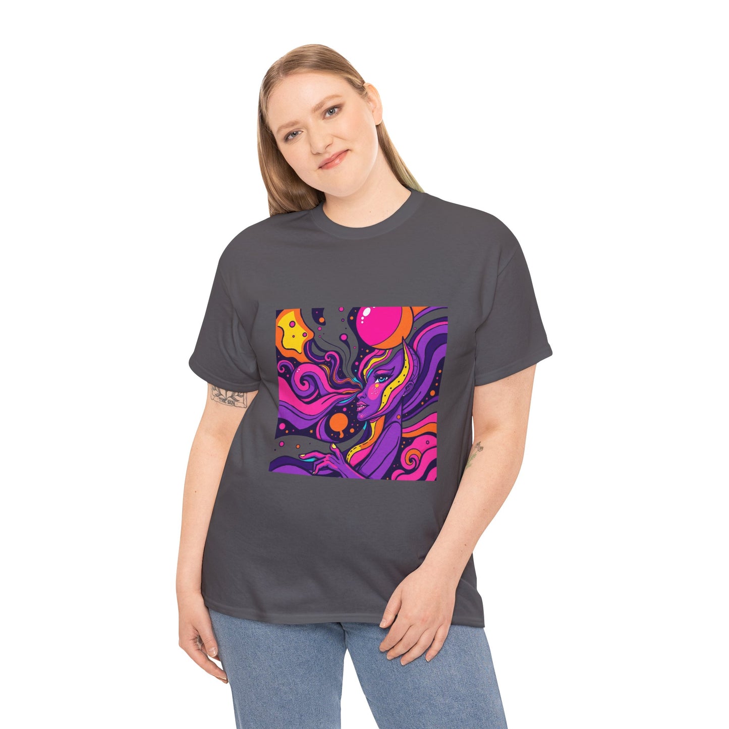Vibrant Psychedelic Art Tee, Bohemian Graphic T-Shirt, Unisex Cotton Tee, Fashionable Casual Wear, Perfect Gift for Art Lovers