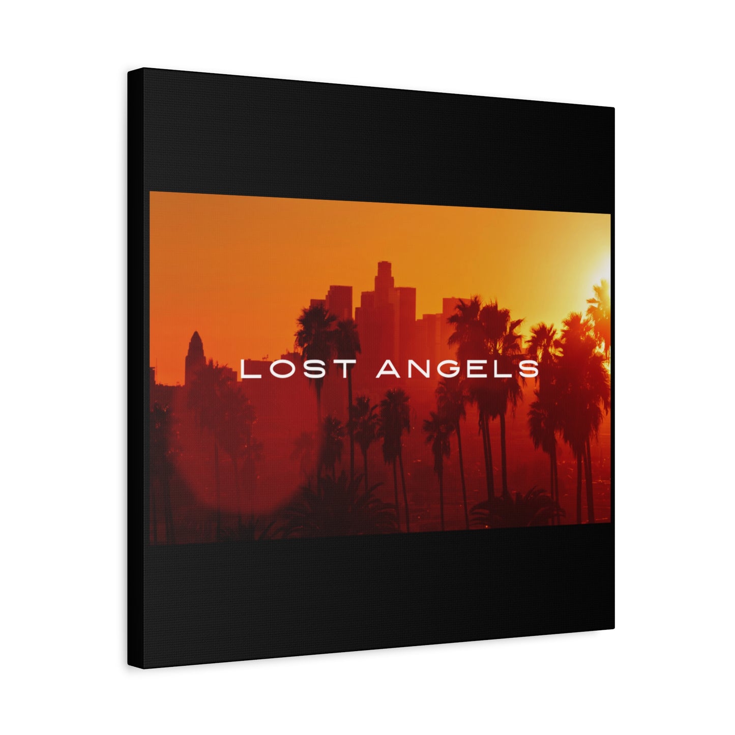 Lost Angels Wall Art Canvas | Sunset Cityscape Print, Home Decor, Gift for Art Lovers, Modern Living Room, California Vibe