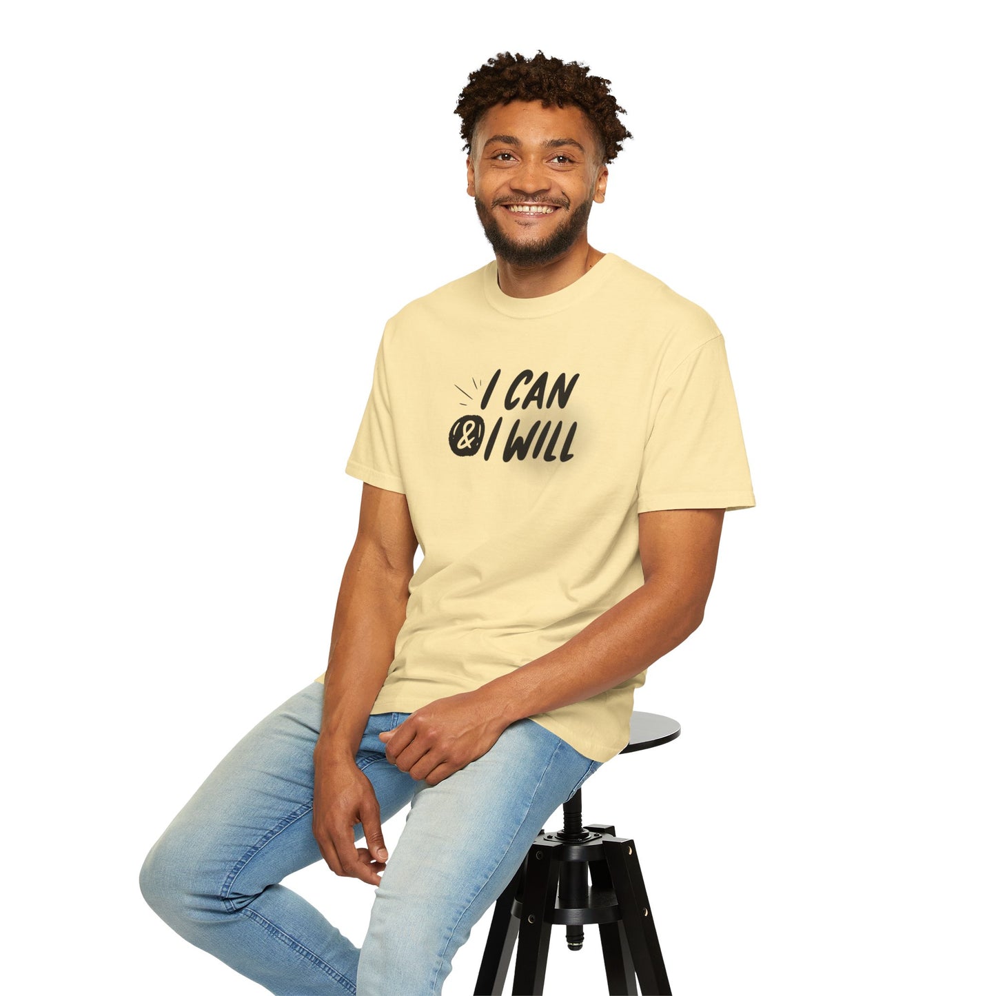 Motivational T-Shirt - Unisex Garment-Dyed Tee, Inspiring Quote, Gift for Friends, Workout Gear, Positive Affirmation Apparel