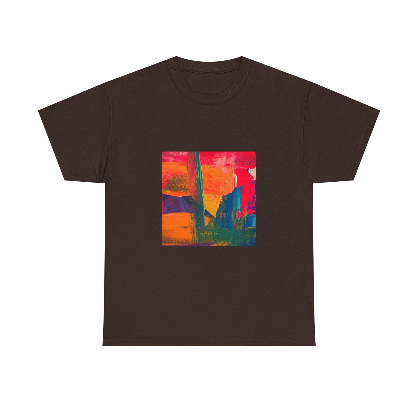 Vibrant Art Bird of Paradise Painting Tee for Creative Souls, Unisex Heavy Cotton T-Shirt, Artistic Gift