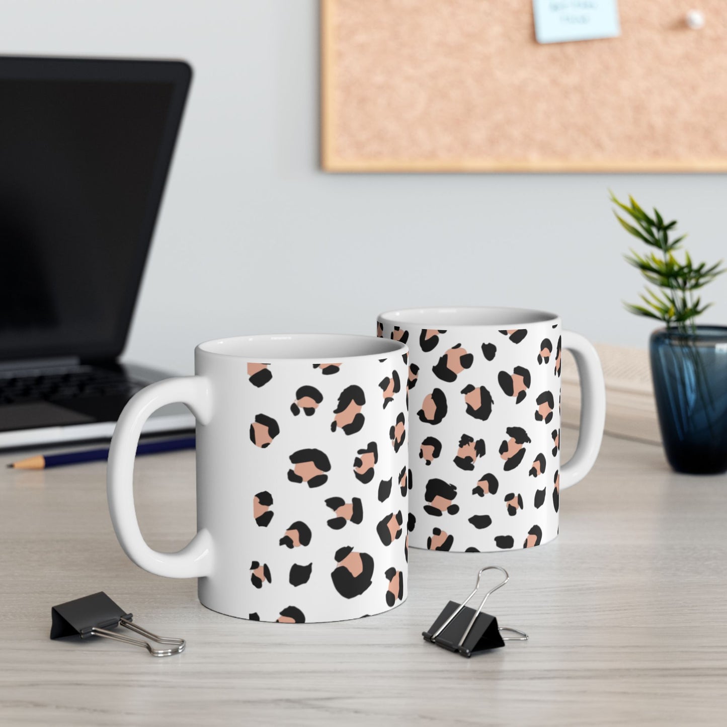 Leopard Print Ceramic Mug - Trendy Coffee Cup, Animal Print Gift, Home Decor, Kitchenware, Perfect for Birthdays, Holidays