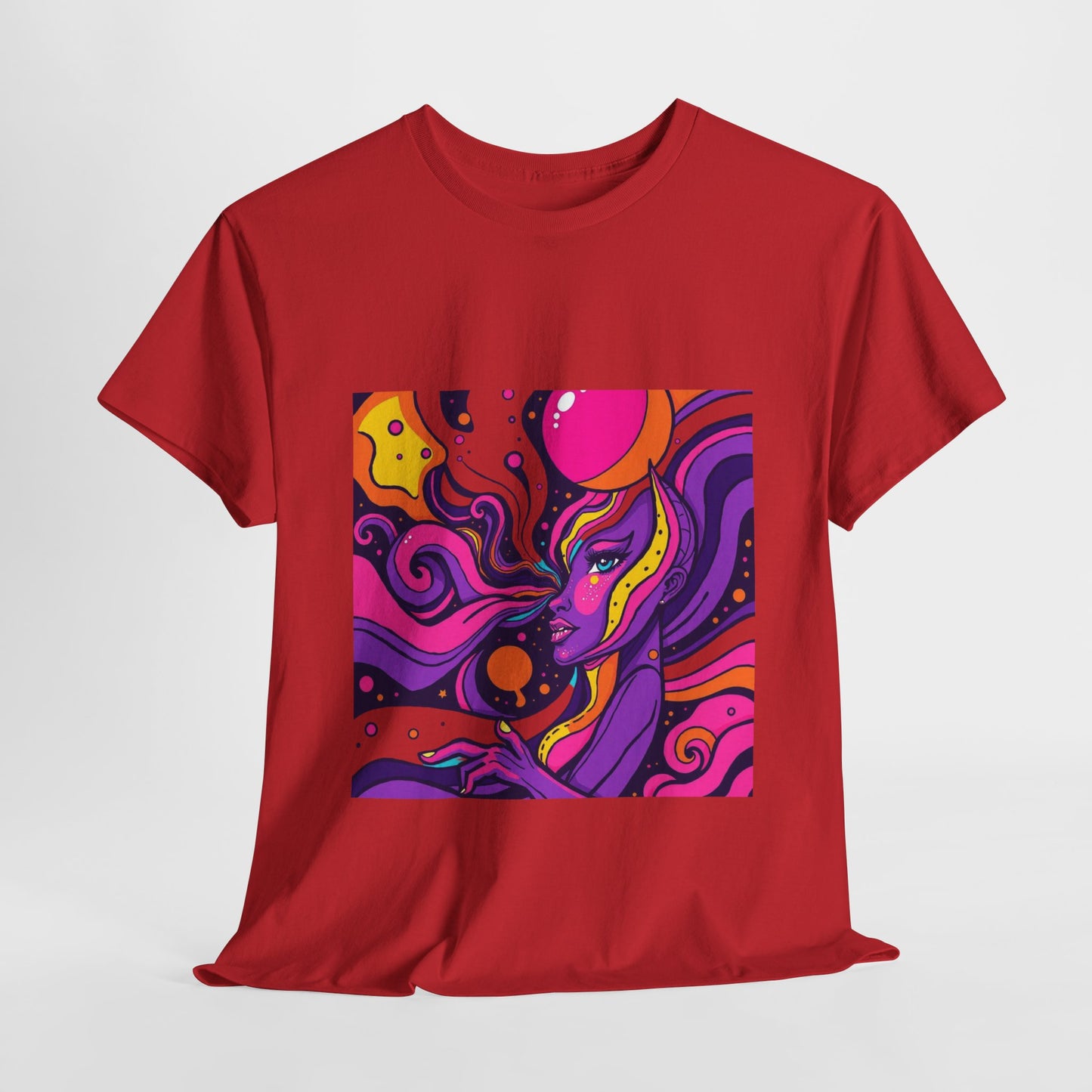 Vibrant Psychedelic Art Tee, Bohemian Graphic T-Shirt, Unisex Cotton Tee, Fashionable Casual Wear, Perfect Gift for Art Lovers