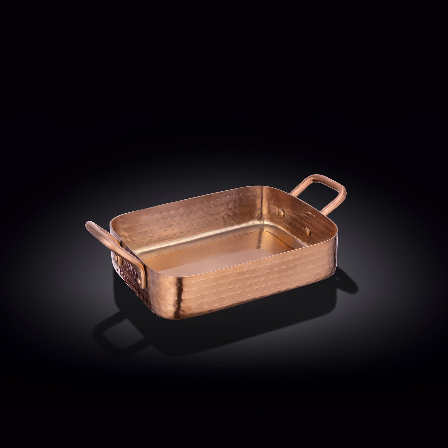 RECTANGULAR FRY PAN WITH 2 SIDE HANDLES 5.5" X 4" X 1.25" | 14 X 10 X 3.5 CM-0