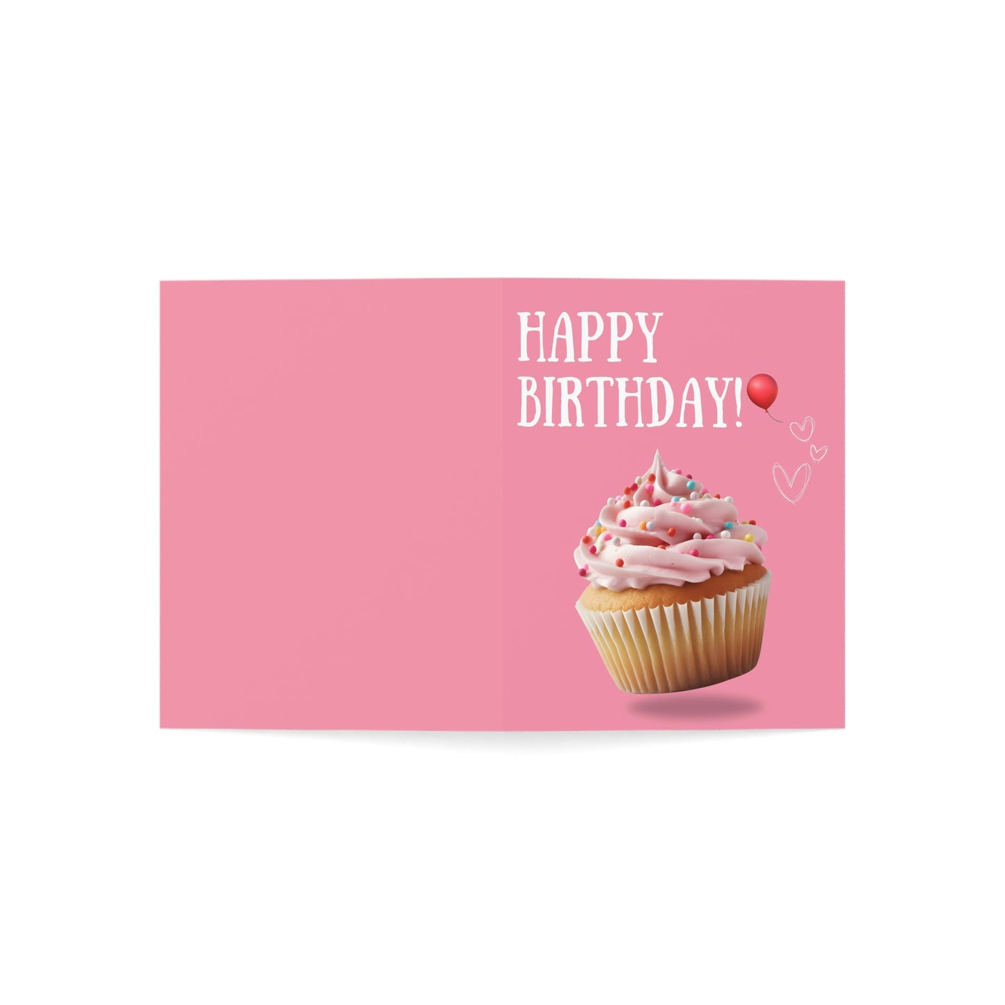 Happy Birthday Cupcake Greeting Cards - Festive Celebration Cards for Parties, Love Notes, Birthday Wishes, Stationery Set