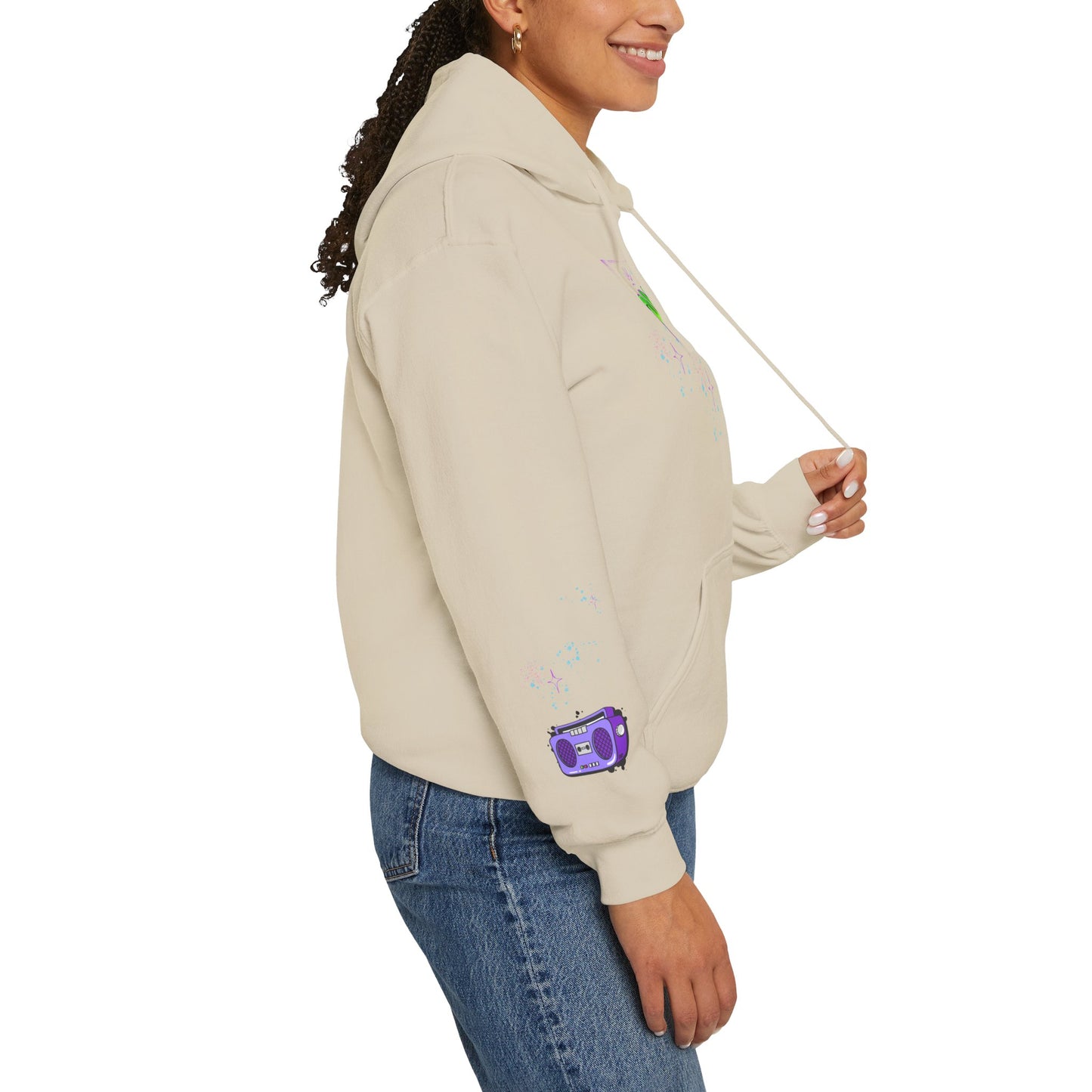 Colorful Dance Hoodie for Creative Spirits, Cozy Unisex Hooded Sweatshirt, Perfect for Parties, Dance Classes, Gifts
