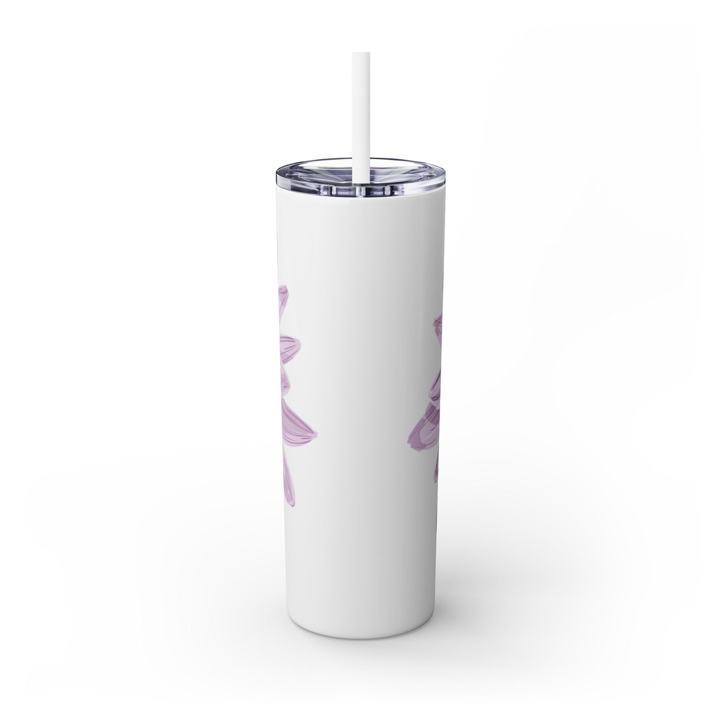 Floral Skinny Tumbler, 20oz - Stylish Drinkware for Home, Office, Gifts, Party Favors, Spring Decor