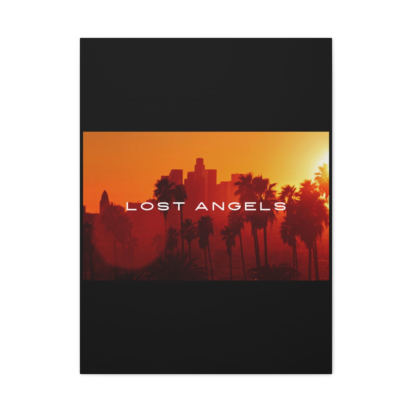 Lost Angels Wall Art Canvas | Sunset Cityscape Print, Home Decor, Gift for Art Lovers, Modern Living Room, California Vibe