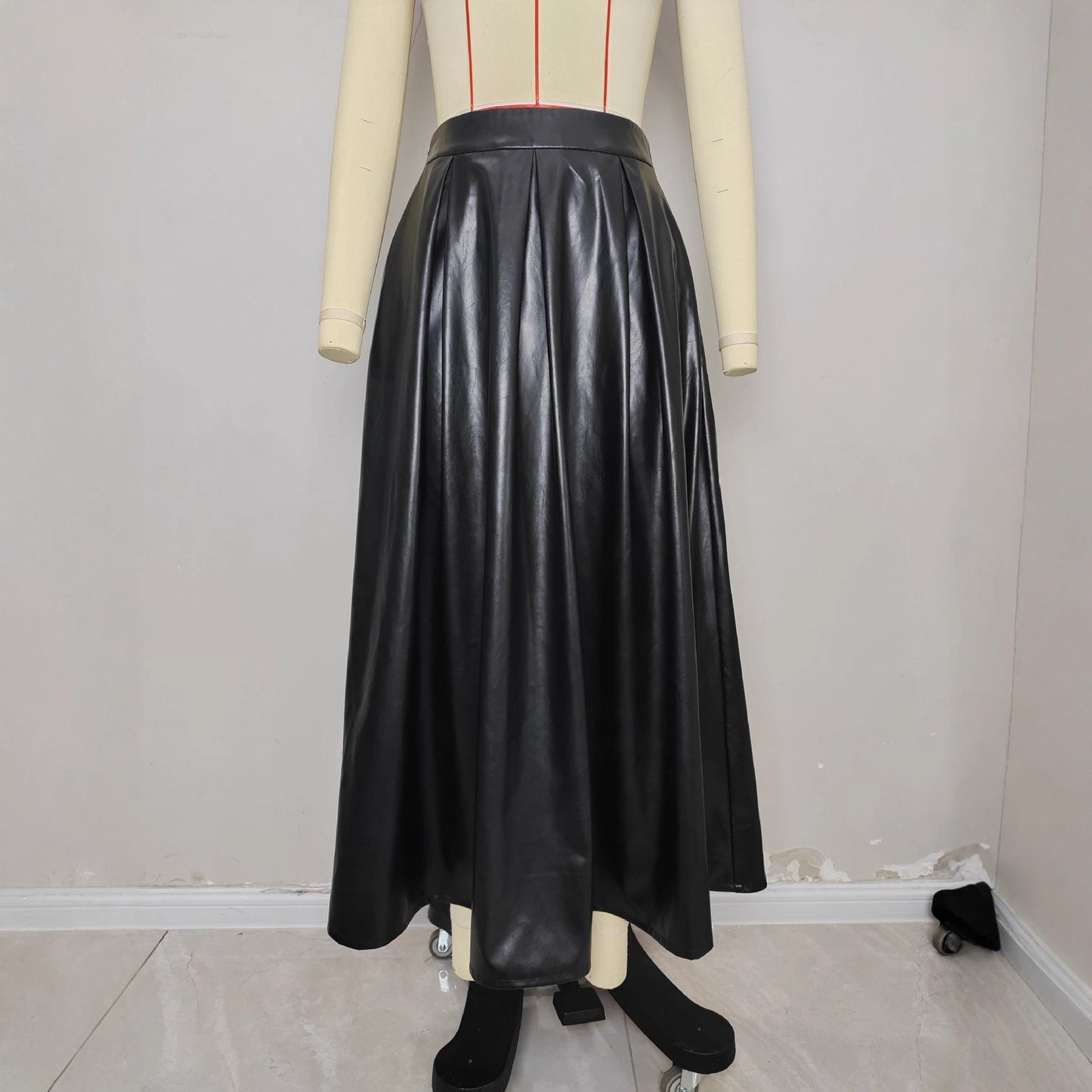 High waisted A-line skirt