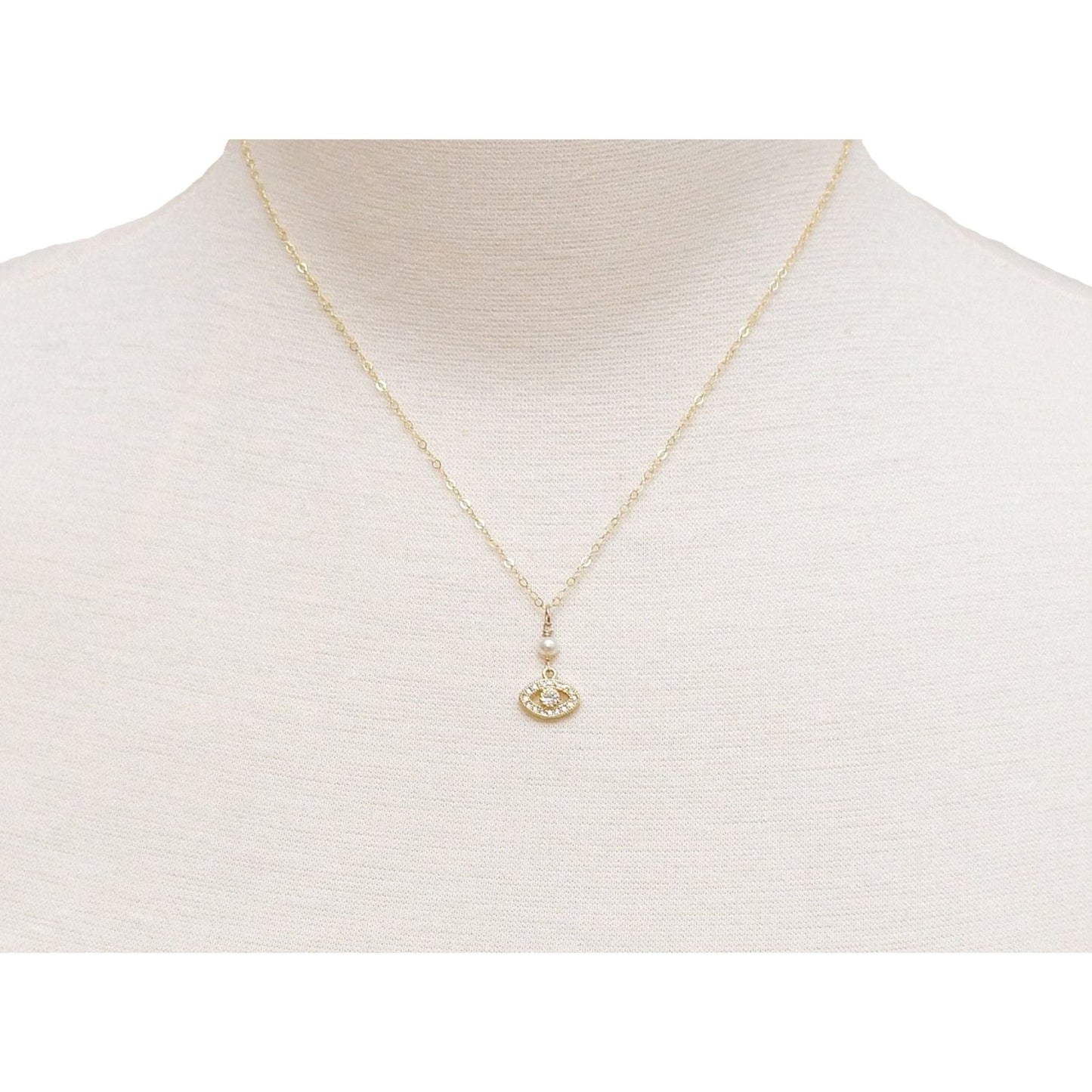 Mod Vin Eye Pendant - Gold or Silver