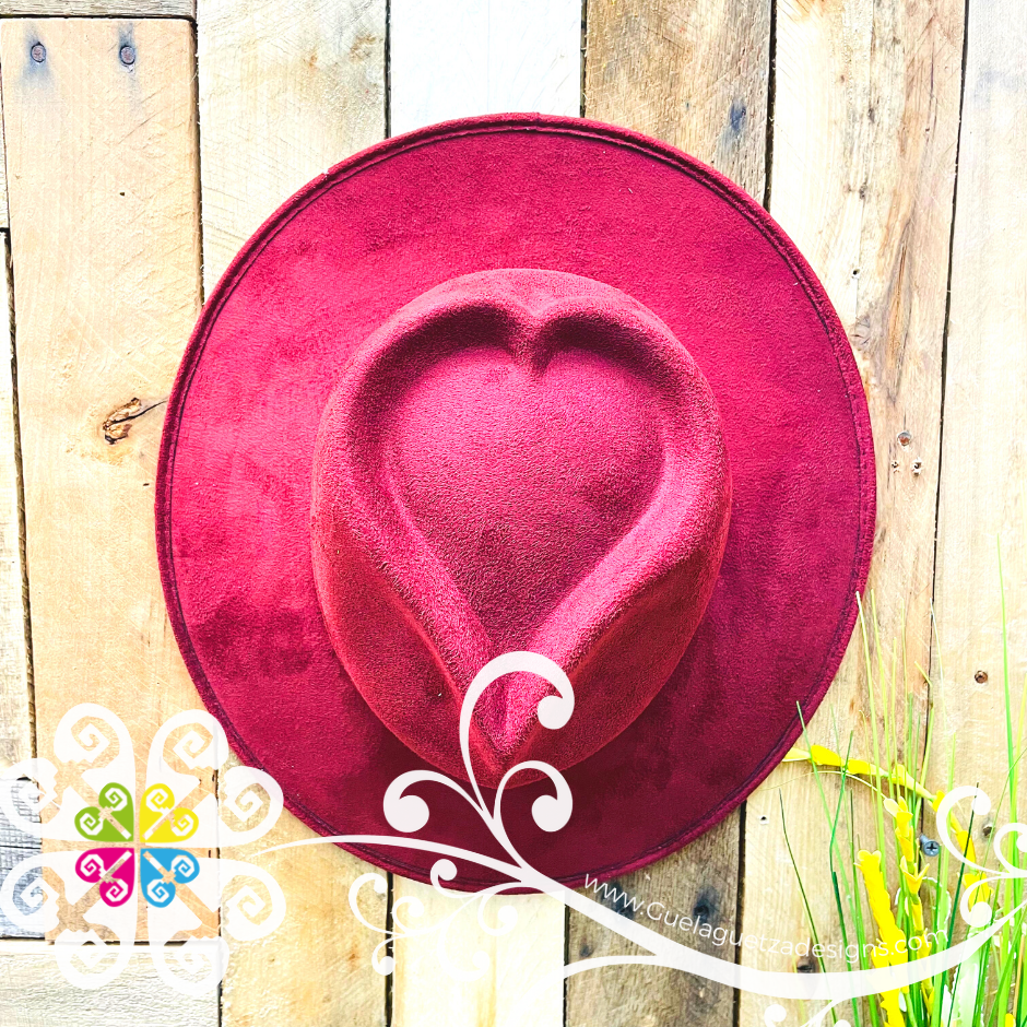 Heart Plain Velvet Hat - Fall Hat