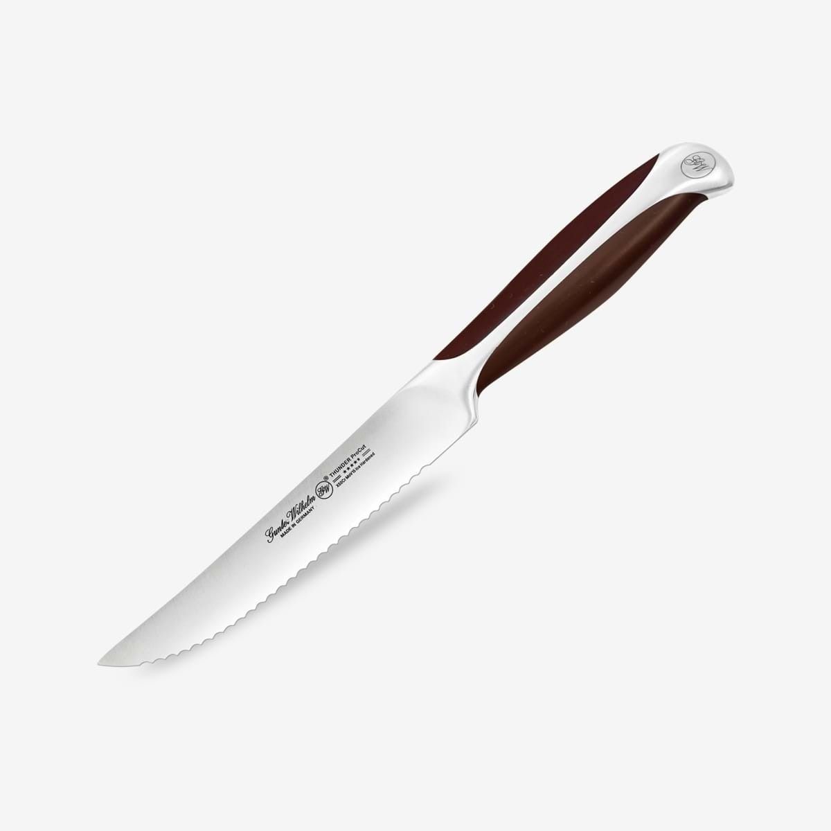 Gunter Wilhelm Thunder Utility/Steak Knife Serrated, 5 Inch | Brownish ABS Handle SKU: 50-513-1105-0