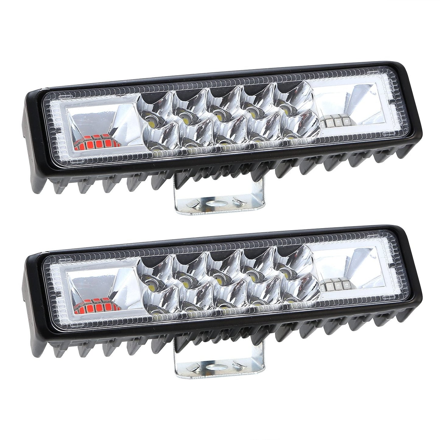 6" LED Light Bar 160W 5000lm Offroad Driving Spot Lights Work Light Pods IP67 Waterproof Fog Light Spot Flood Beam for Jeep Trailer Truck Bus Boat 2P