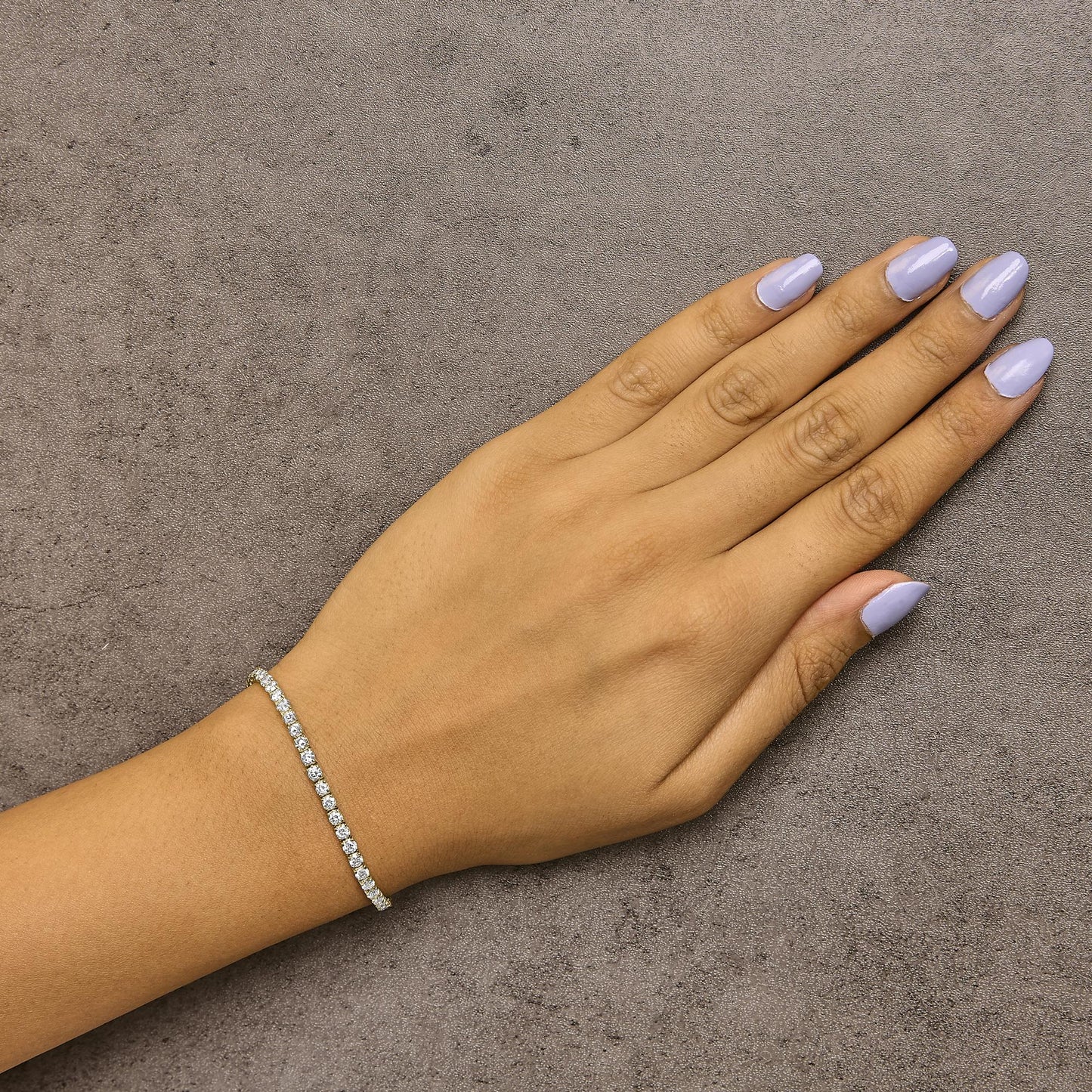 14K Gold 5.0 Cttw Lab Grown Diamond Tennis Bracelet (F-G Color, VS1-VS2 Clarity) - 7.25" Inches-4
