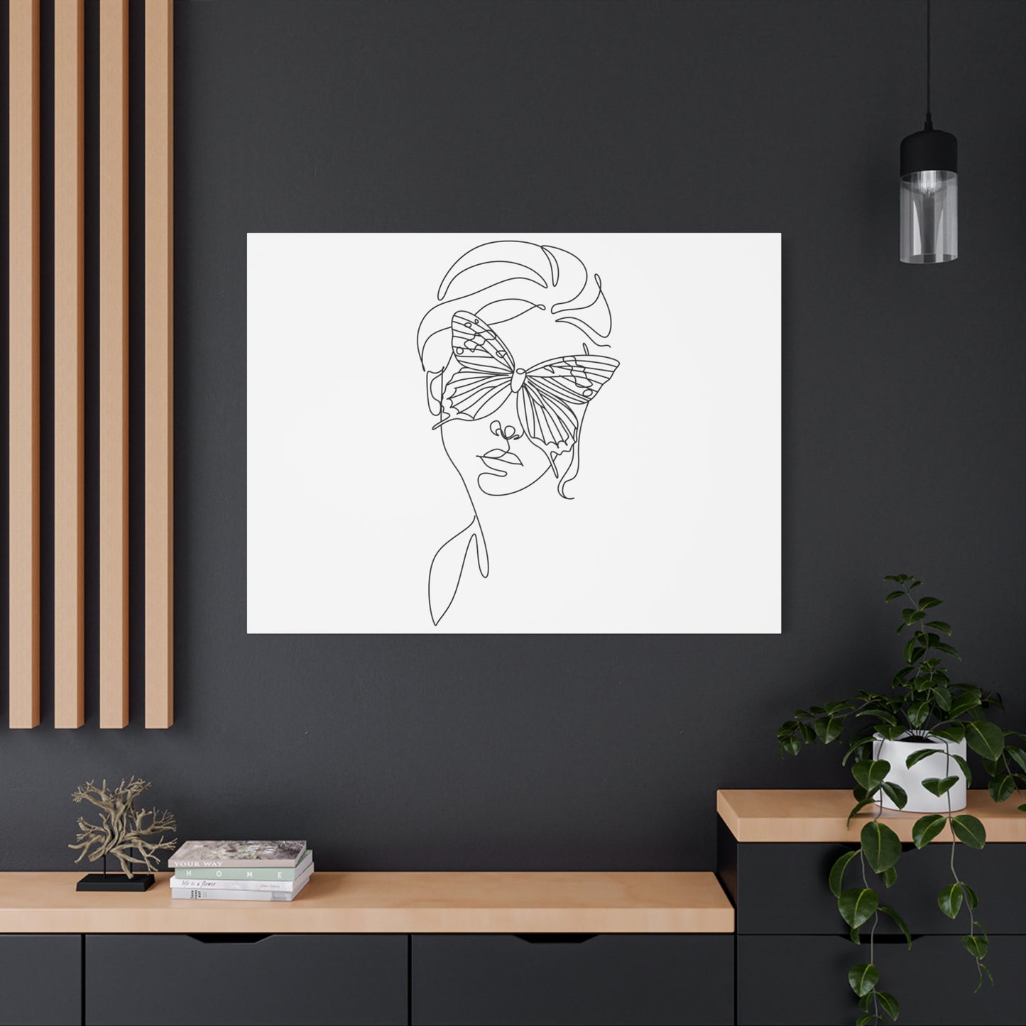 Minimalist Butterfly Canvas Art, Modern Home Decor, Gift for Nature Lovers, Wall Art for Women, Inspirational Wall Art