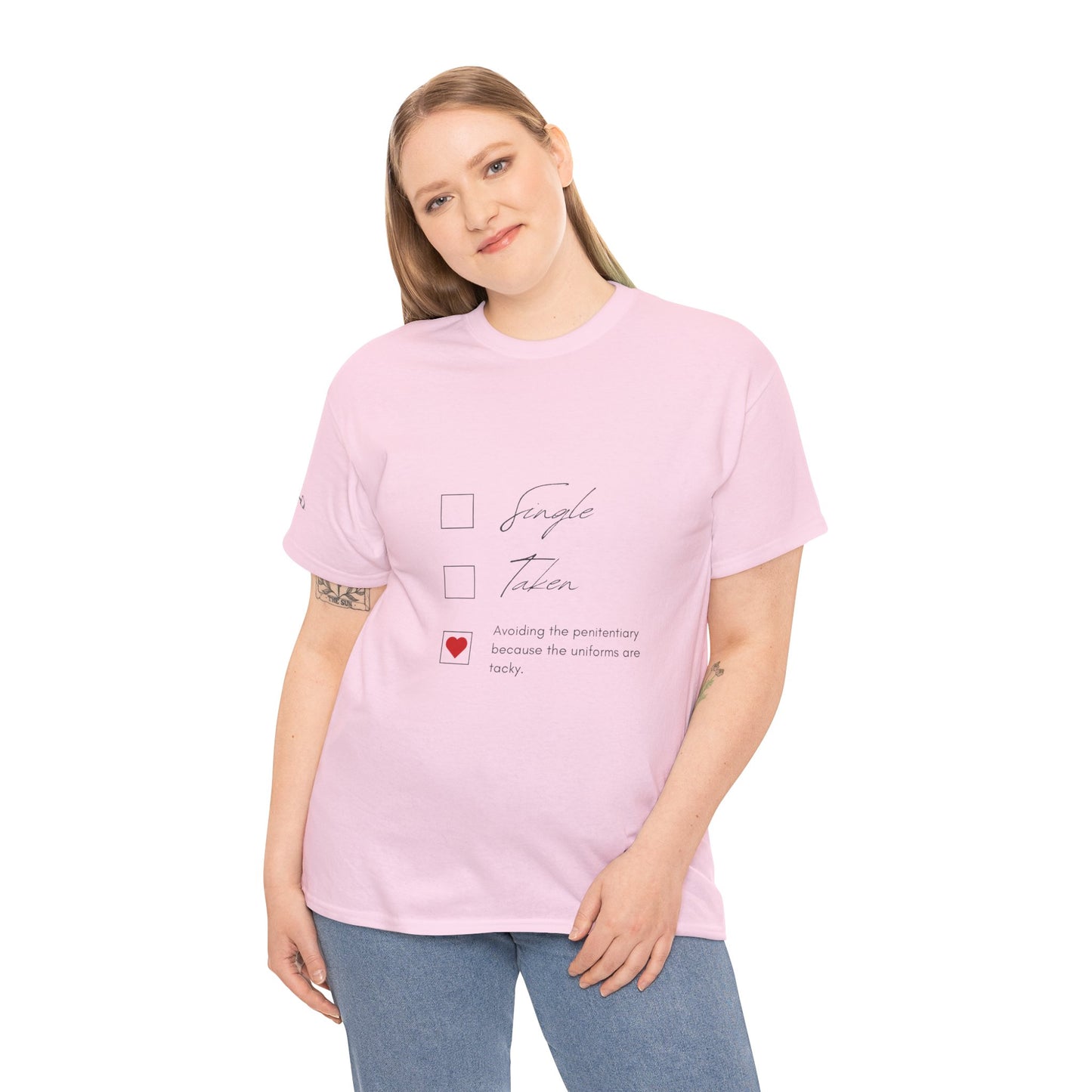 Single Taken Avoiding the Pen Play Where It's Safe T-Shirt Unisex Heavy 100% Cotton Tee