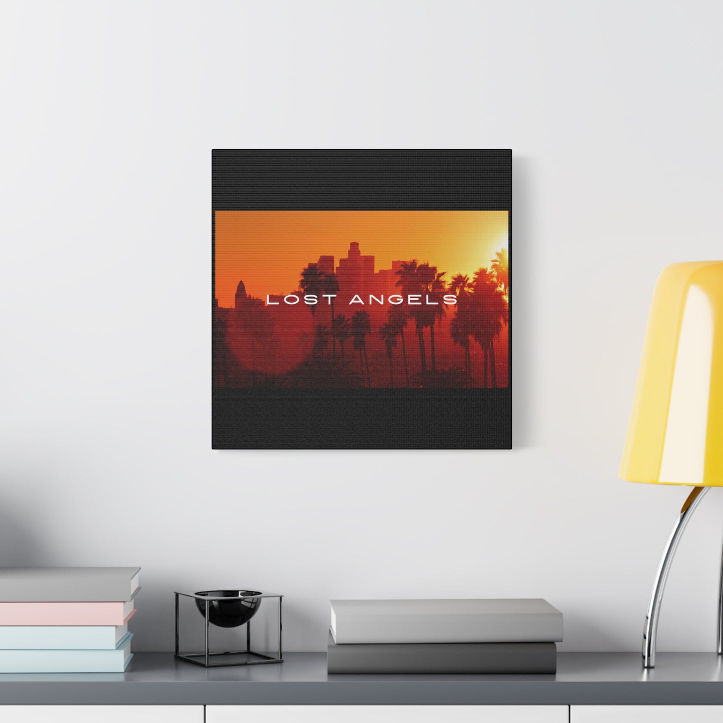Lost Angels Wall Art Canvas | Sunset Cityscape Print, Home Decor, Gift for Art Lovers, Modern Living Room, California Vibe