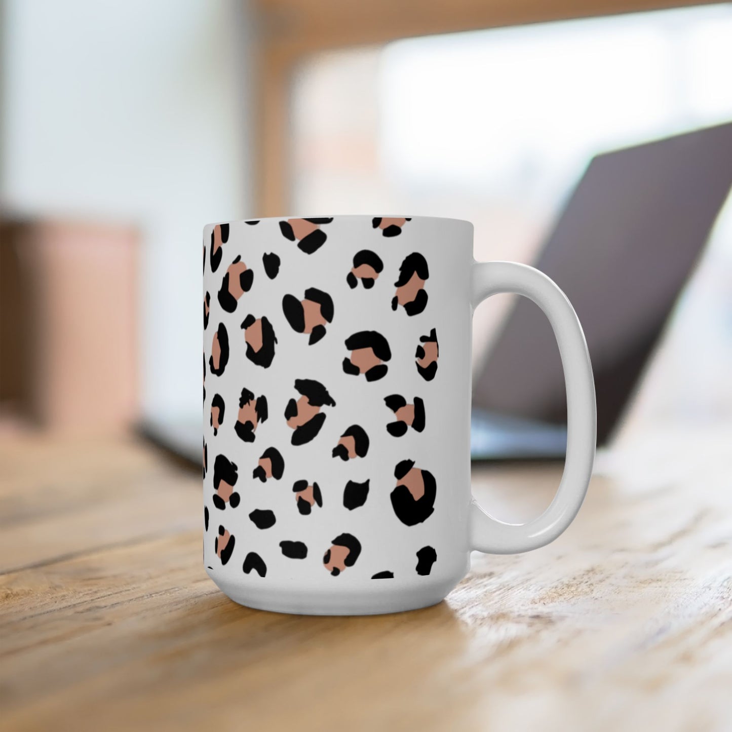 Leopard Print Ceramic Mug - Trendy Coffee Cup, Animal Print Gift, Home Decor, Kitchenware, Perfect for Birthdays, Holidays