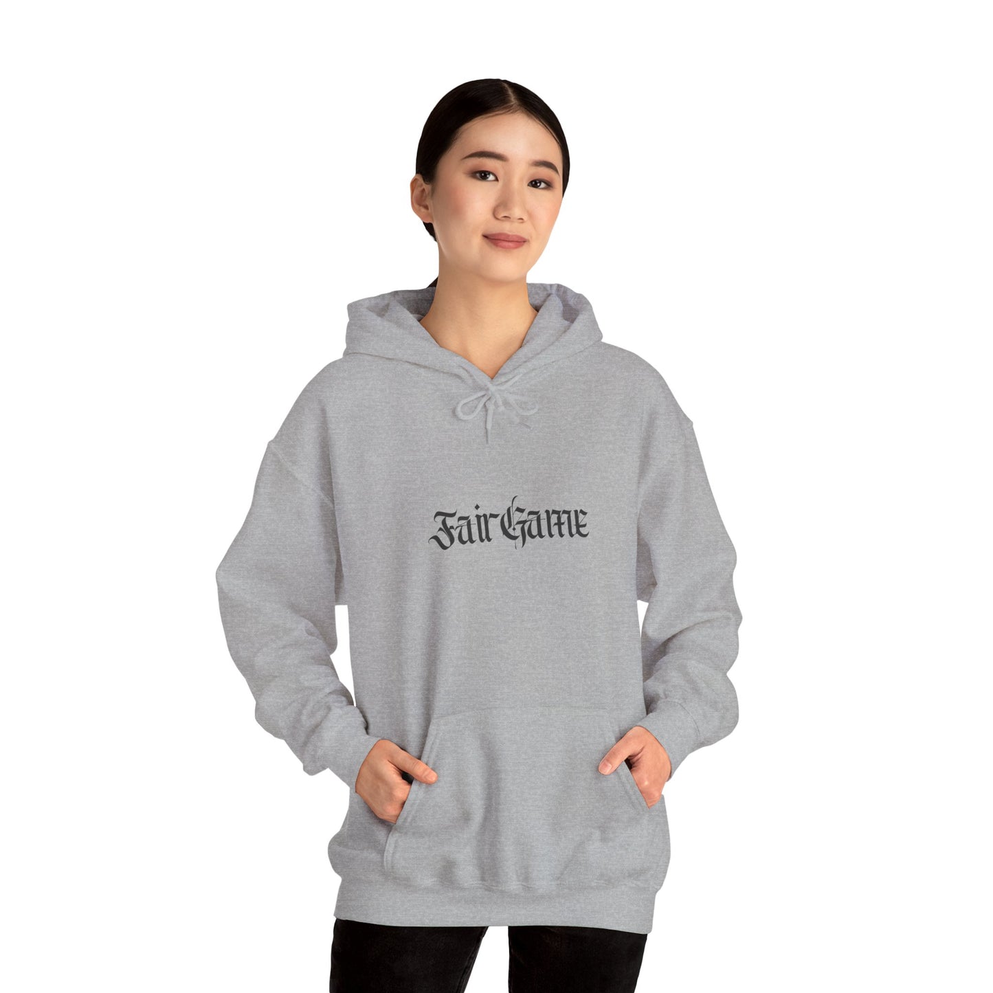 Fair Game Unisex Heavy Blend Hoodie, Cozy Sweatshirt, Casual Lounge Wear, Gift for Gamers, Comfortable Street Style