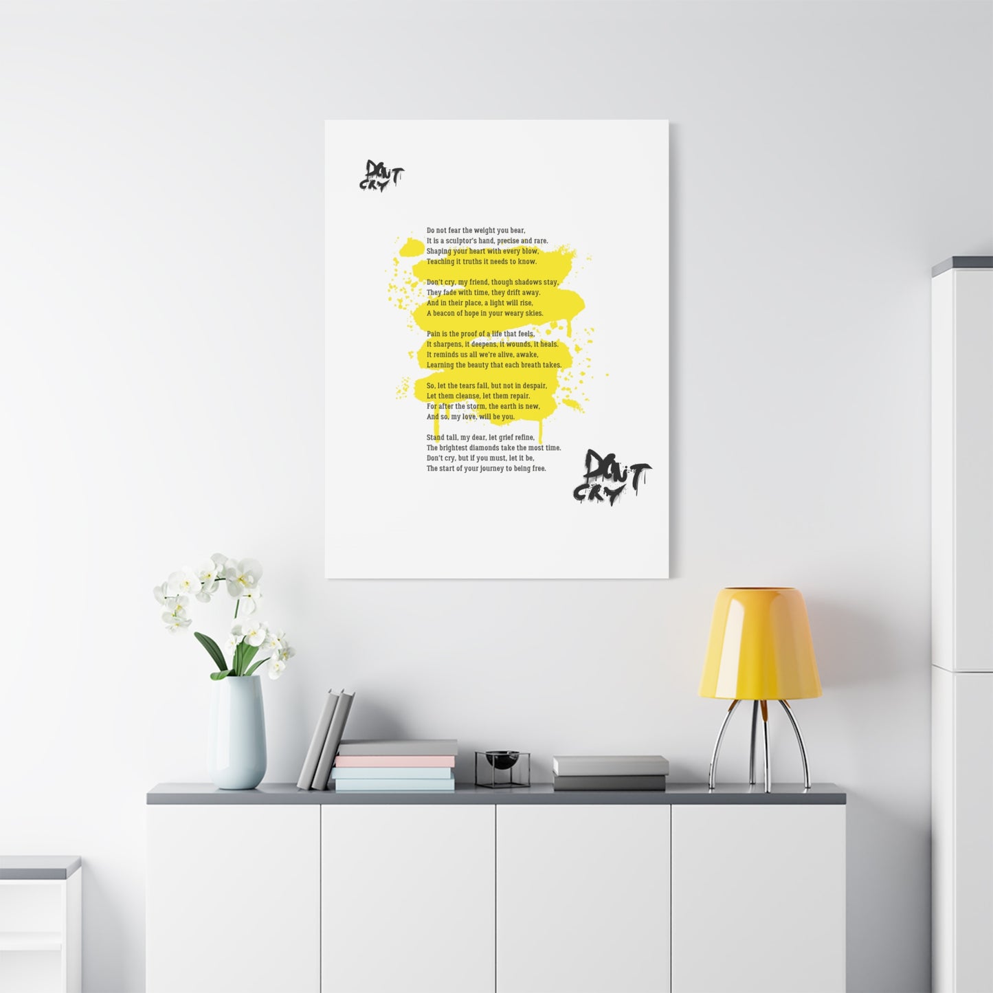 Inspirational Canvas Wall Art, Motivational Decor, Positive Quote, Home Office Wall Hanging, Unique Gift Idea, Modern Art Print