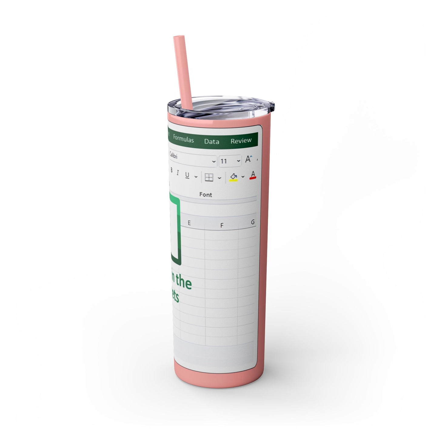 Freak in the Sheets Spreadsheet Themed Tumbler, 20oz Gift for Students, Accountants, Office Humor, Funny Drinkware