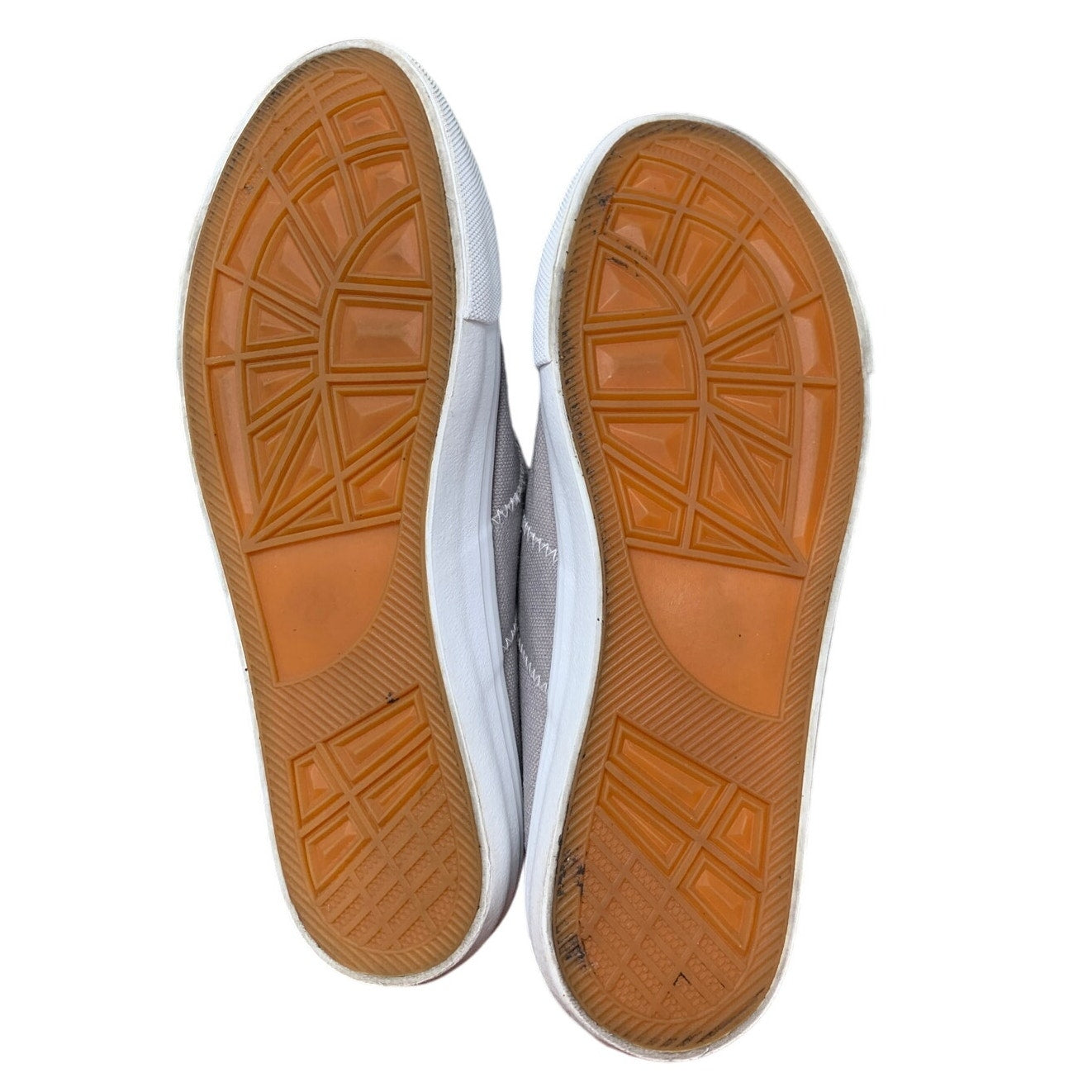 Obtaom Womens 9 Canvas Sneakers Memory Foam Backless Round Toe Slip On Shoes
