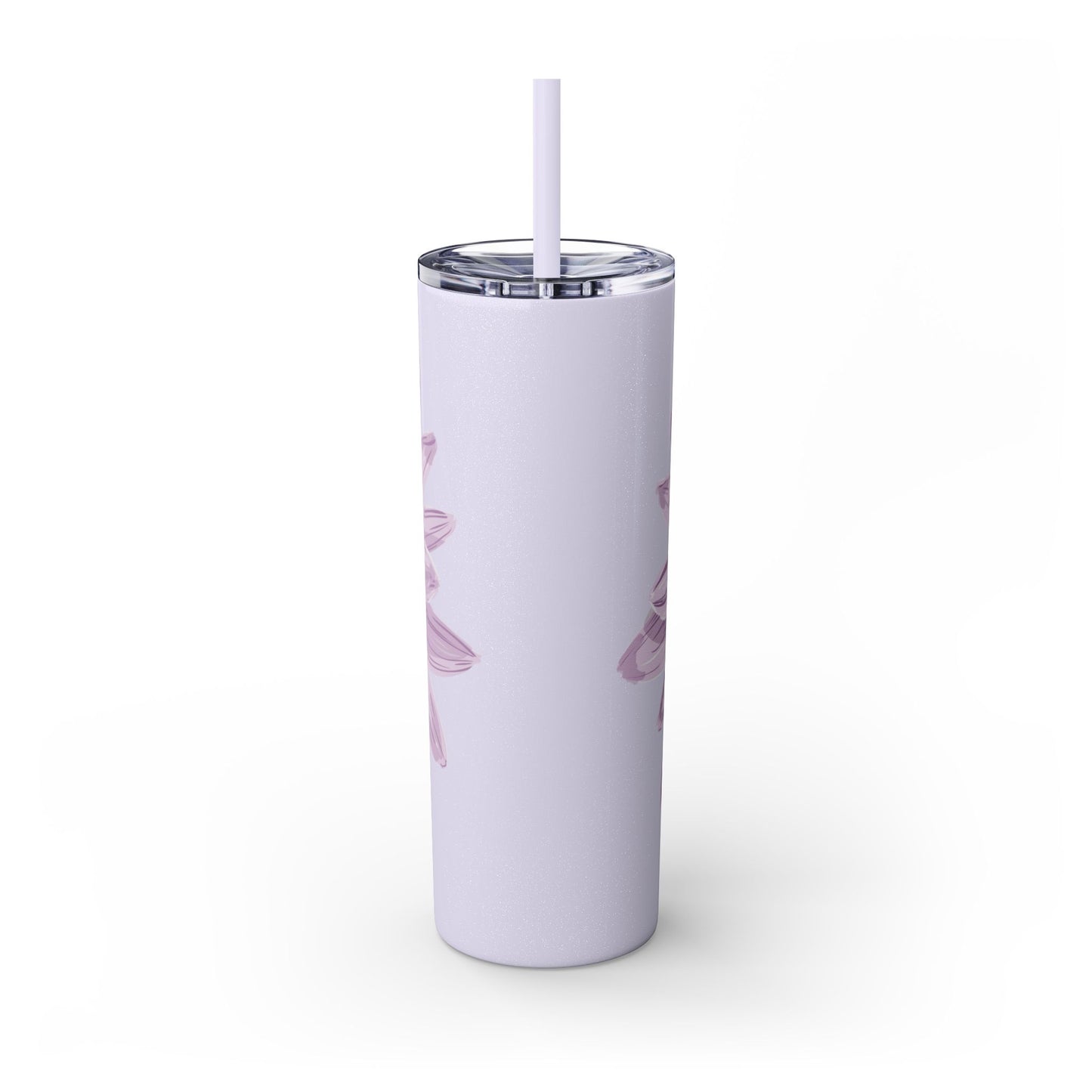 Floral Skinny Tumbler, 20oz - Stylish Drinkware for Home, Office, Gifts, Party Favors, Spring Decor