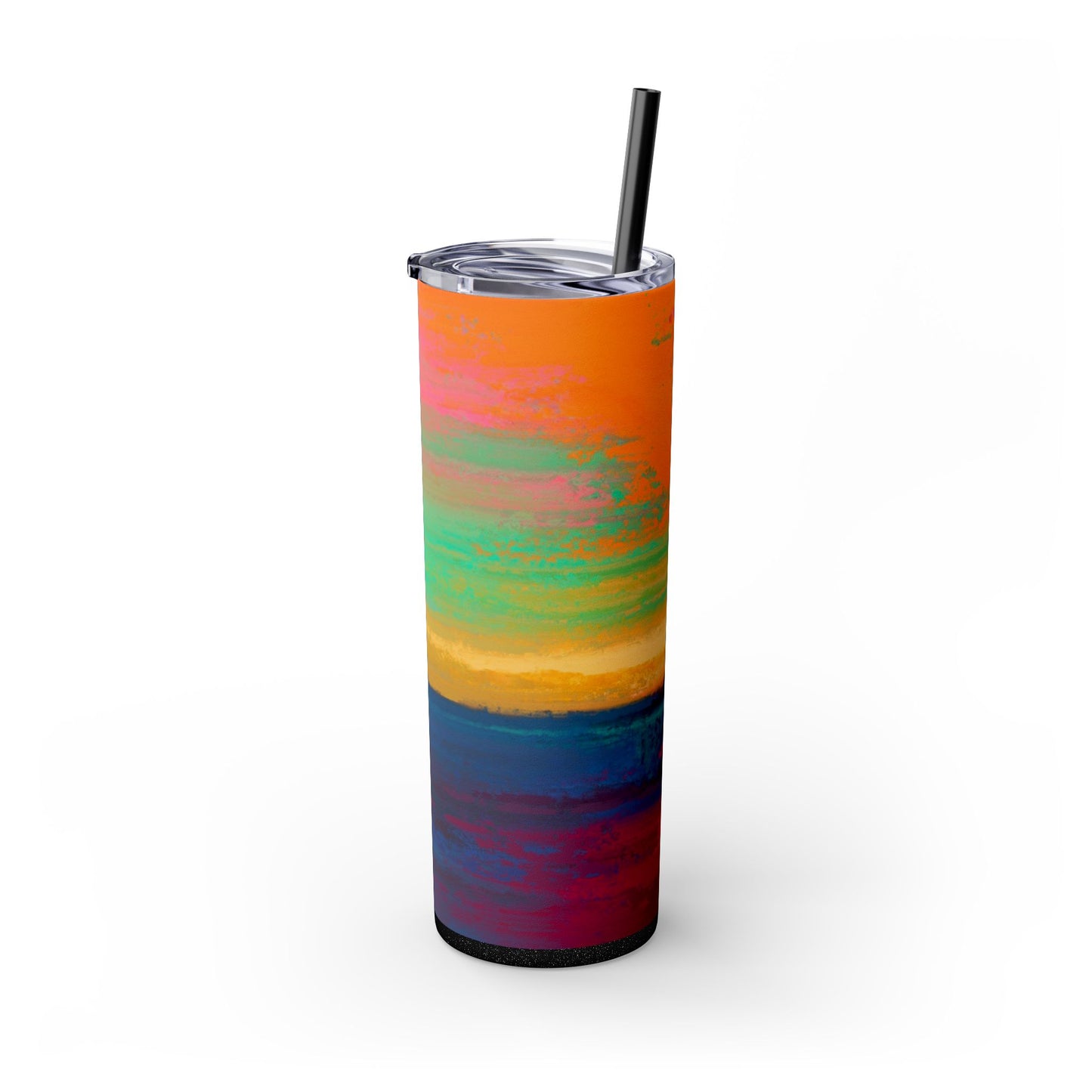 Colorful Ombre Skinny Tumbler with Straw, 20oz | Travel Mugs, Summer Drinkware, Beach Accessories, Gifts for Her, Eco-Friendly