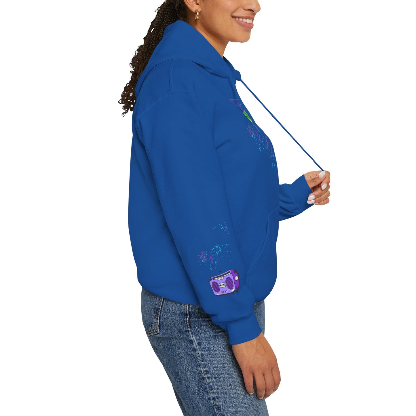 Colorful Dance Hoodie for Creative Spirits, Cozy Unisex Hooded Sweatshirt, Perfect for Parties, Dance Classes, Gifts