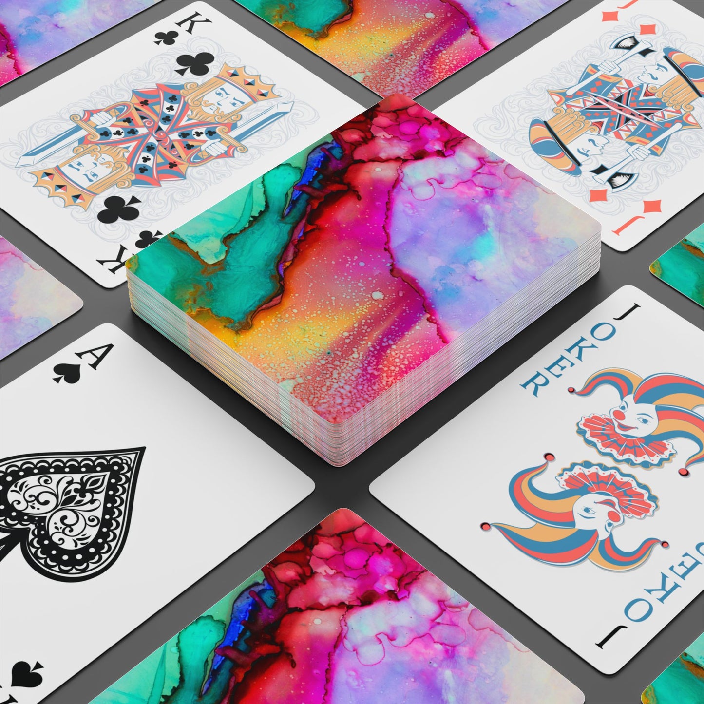 Colorful Poker Playing Cards - Vibrant Deck for Game Nights, Gifts, Collectible Card Games, Fun Family Activities, Holiday Gatherings
