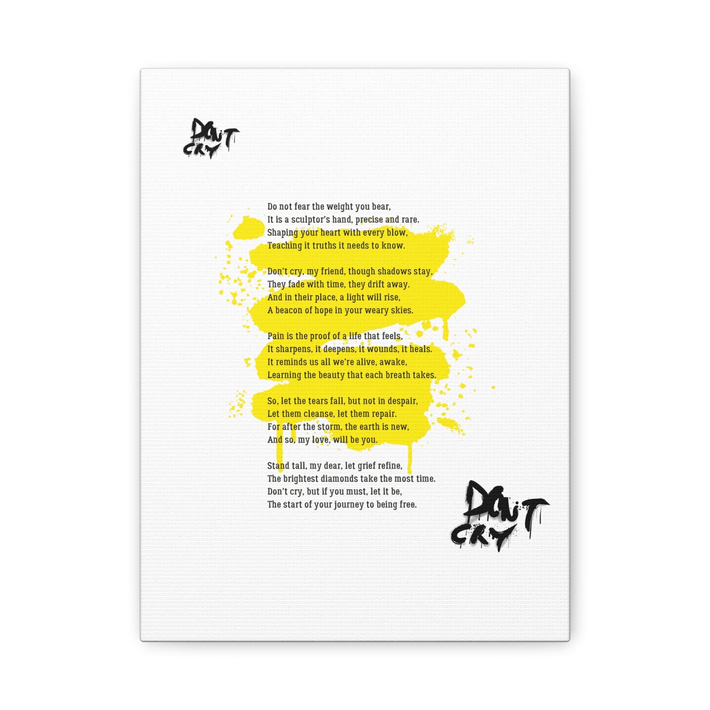 Inspirational Canvas Wall Art, Motivational Decor, Positive Quote, Home Office Wall Hanging, Unique Gift Idea, Modern Art Print