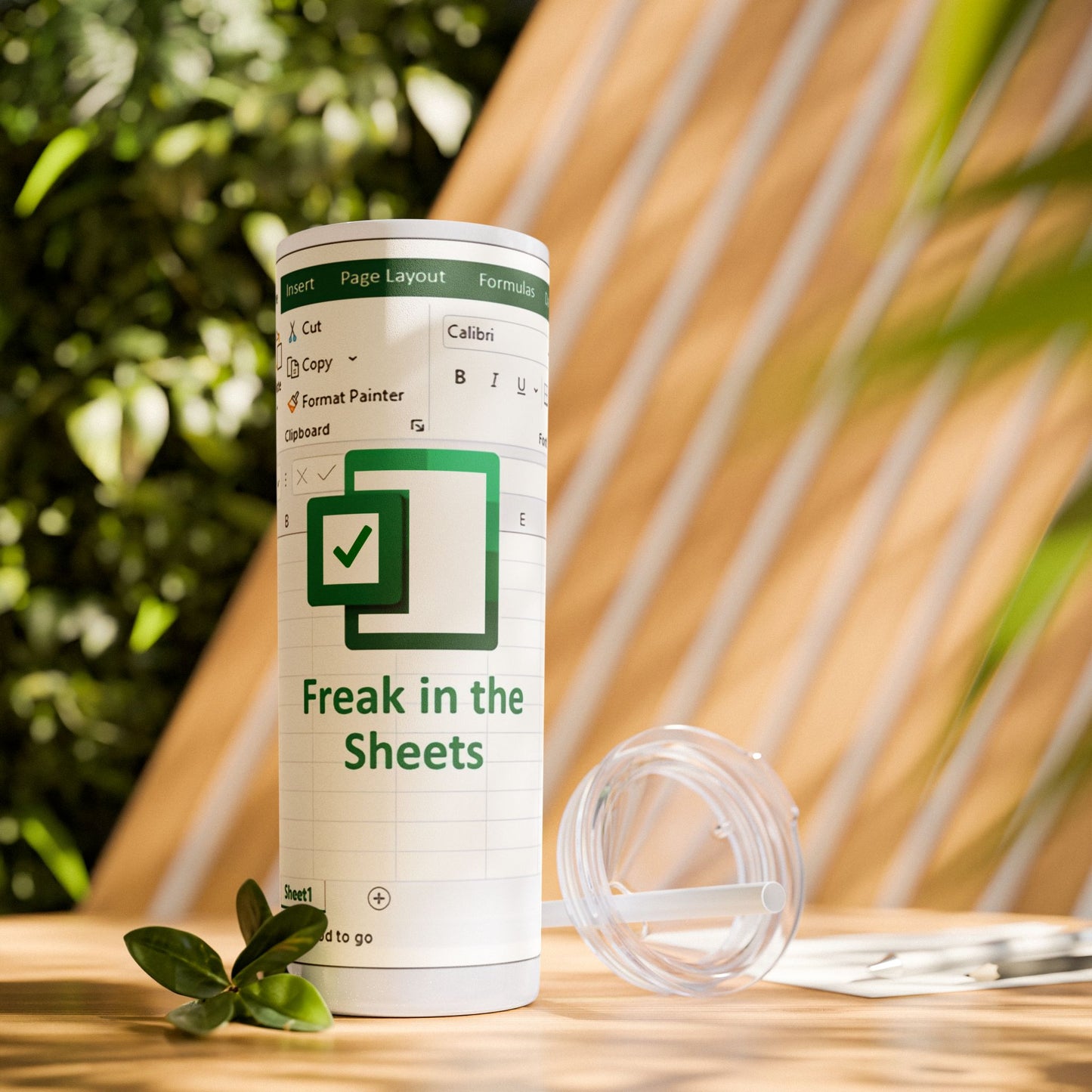 Freak in the Sheets Spreadsheet Themed Tumbler, 20oz Gift for Students, Accountants, Office Humor, Funny Drinkware