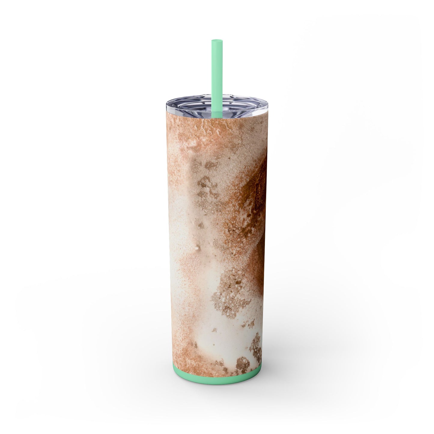 Stylish Marble Skinny Tumbler with Straw, Perfect for Gifts, Home Office, Summer, Mom's Day, Outdoor Adventures, Travel Mug
