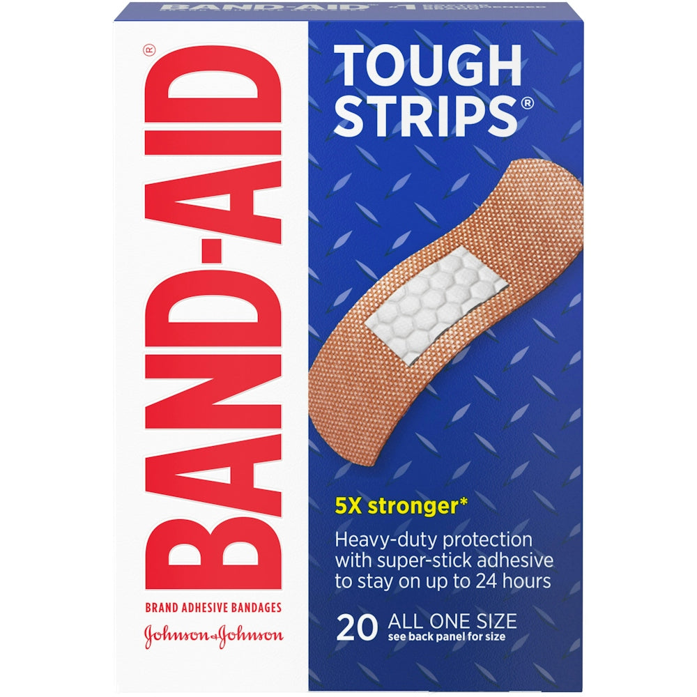 Band-Aid Tough Strips Adhesive Bandages 20Ea