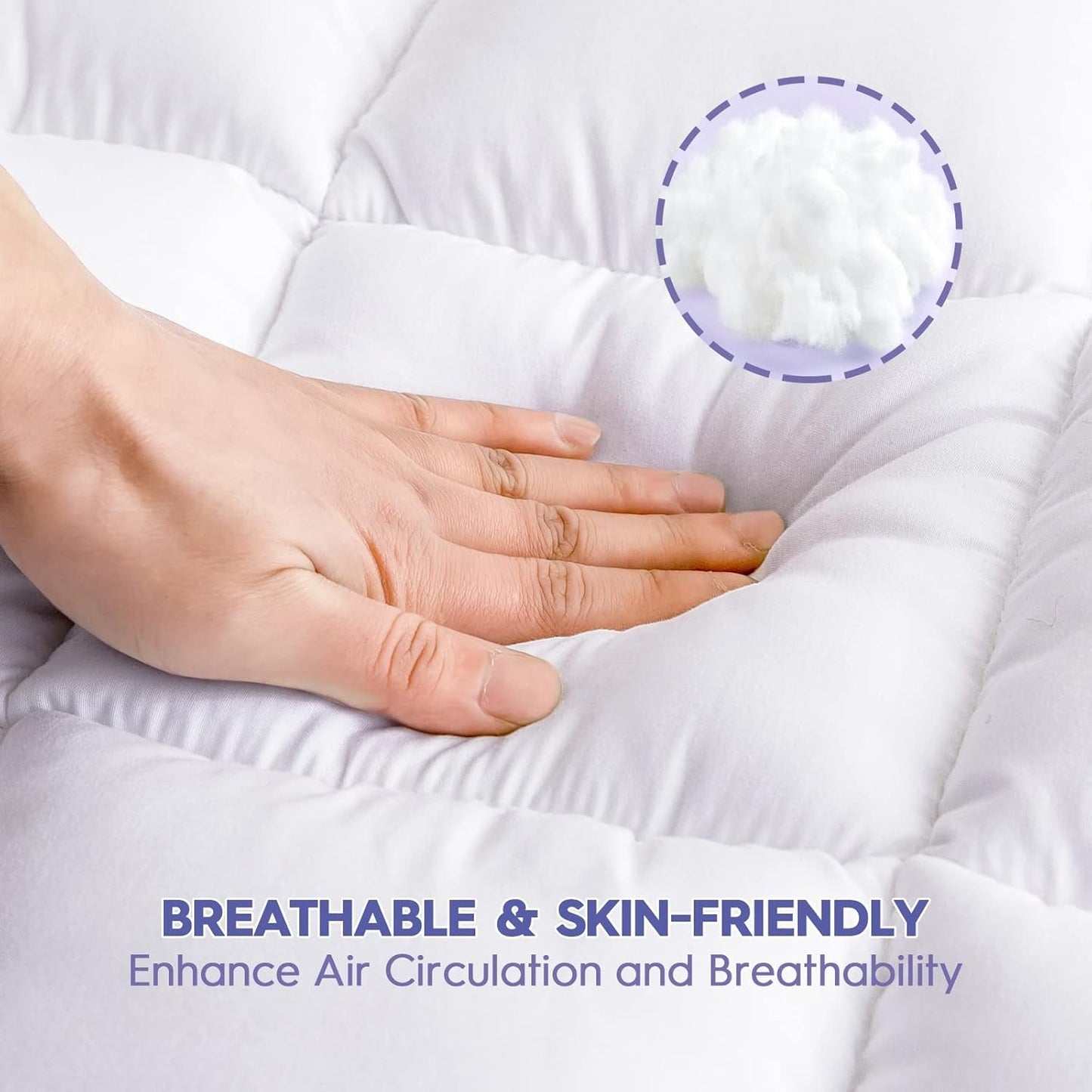 Queen Size Dual Layer Memory Foam Mattress Topper-4