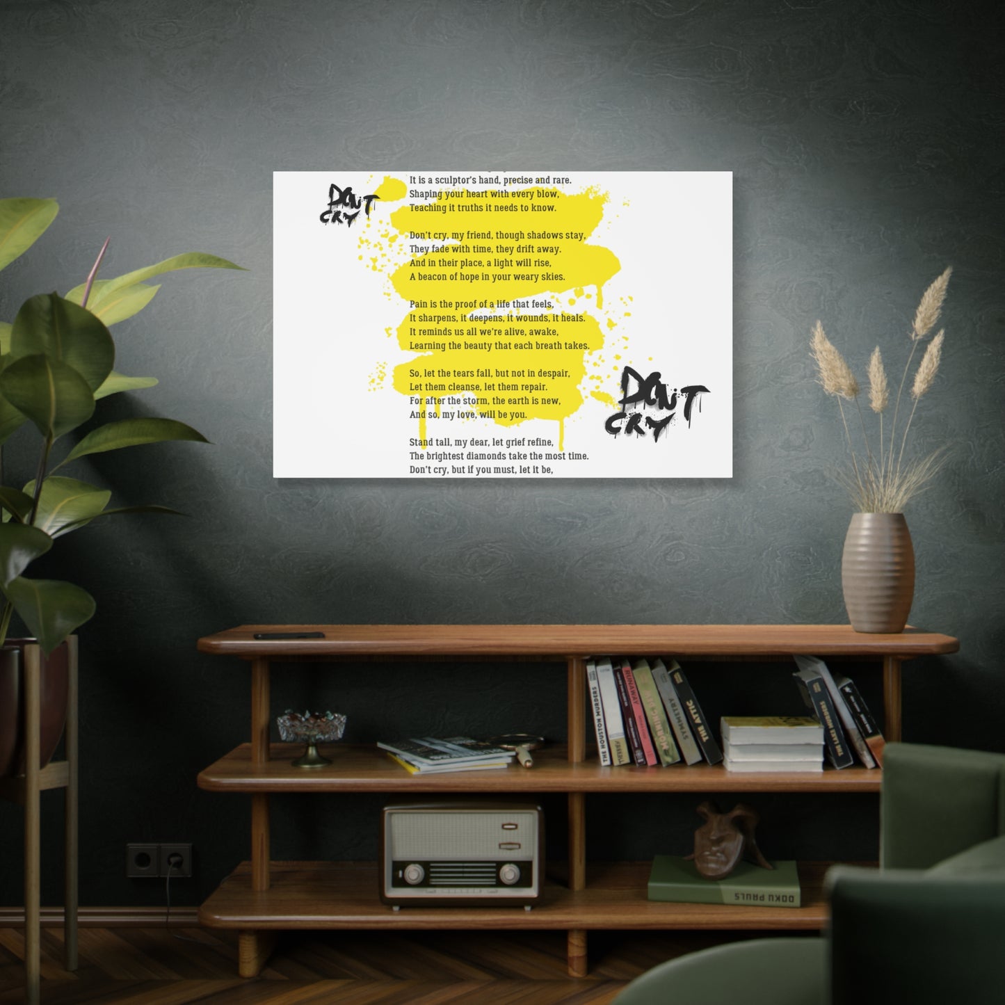 Inspirational Canvas Wall Art, Motivational Decor, Positive Quote, Home Office Wall Hanging, Unique Gift Idea, Modern Art Print
