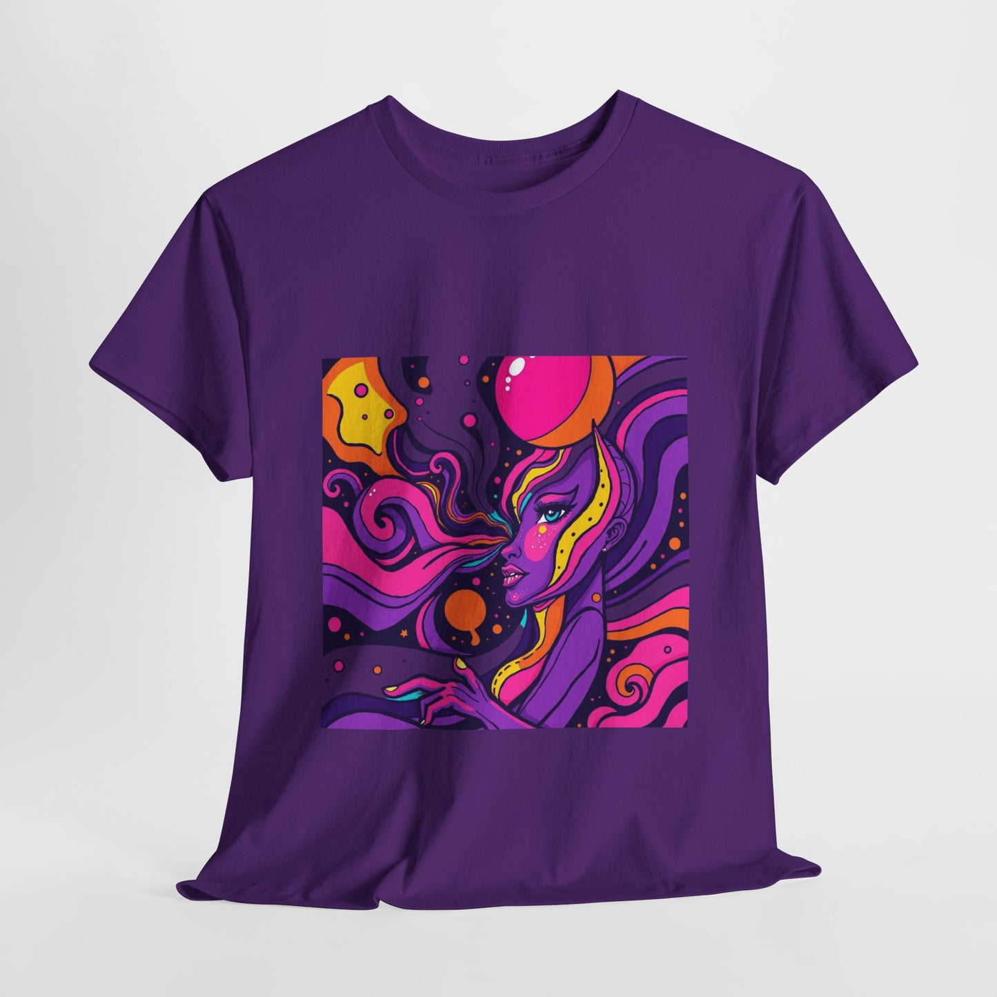 Vibrant Psychedelic Art Tee, Bohemian Graphic T-Shirt, Unisex Cotton Tee, Fashionable Casual Wear, Perfect Gift for Art Lovers