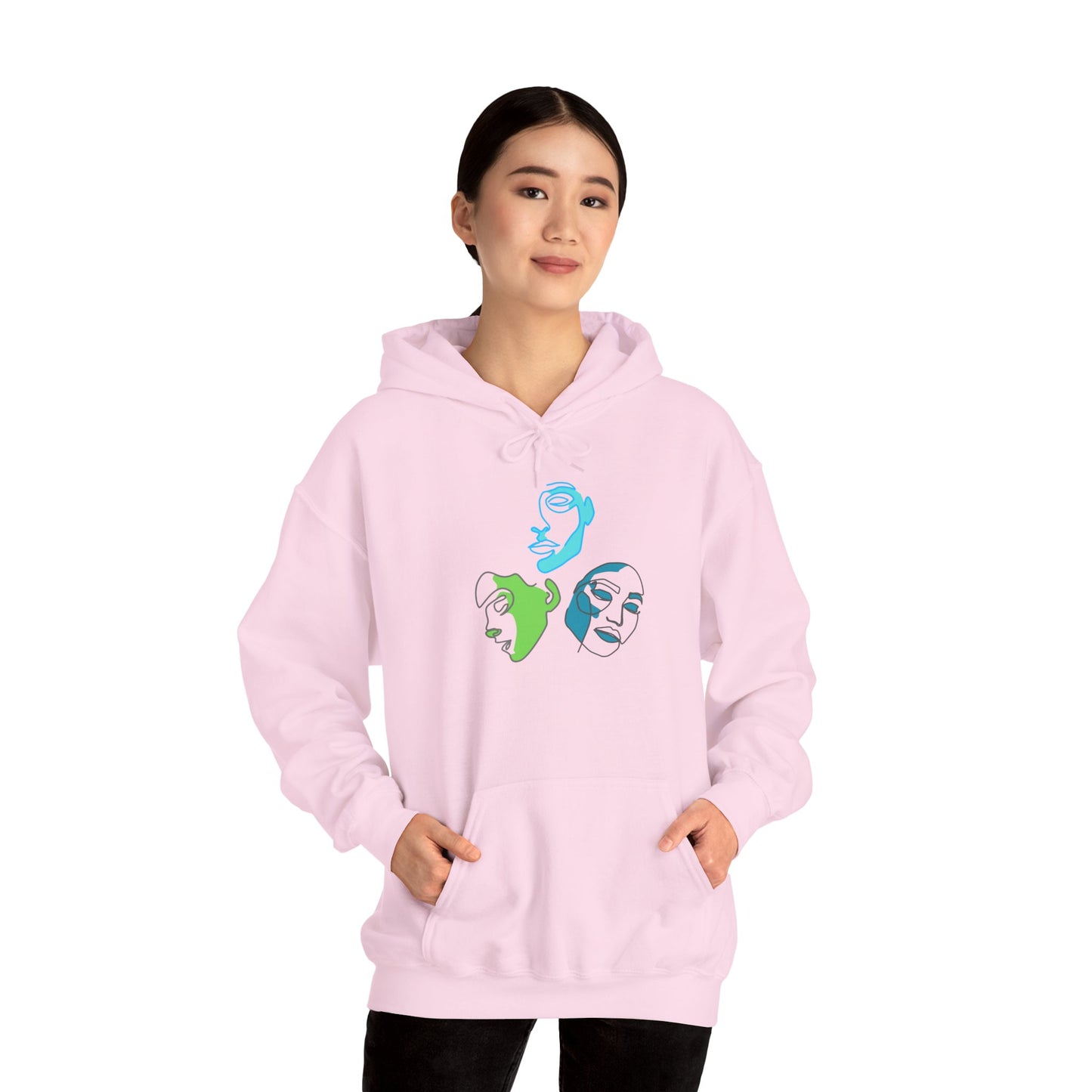 Whimsical Character Hoodie, Cozy Unisex Sweatshirt, Fun Gift for Friends, Casual Wear, Unique Art Design