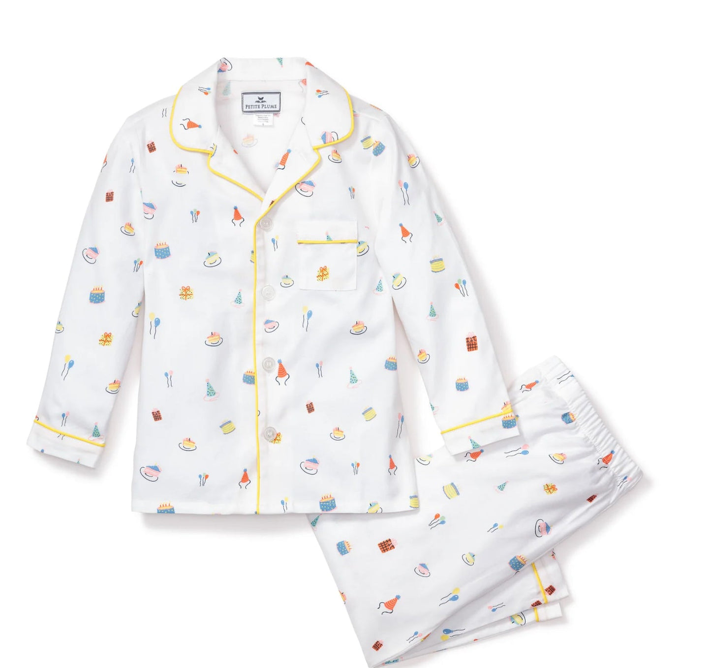 Petite plume Kid's Twill Pajama Set in Birthday Wishes
